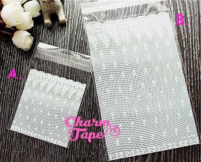 Lace Cello Bags // Poly Bags // Self Sealing bags // Wedding Favor Bags // Party Bags Set of 20 bags CB15