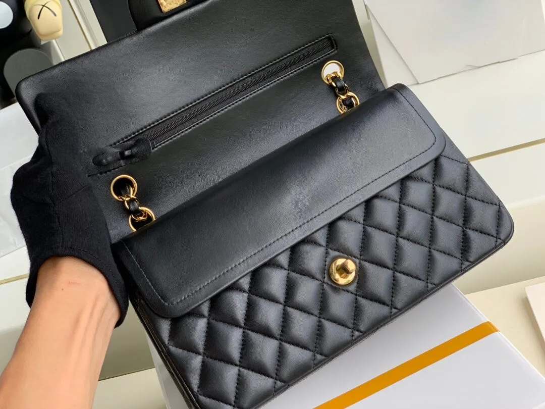 Ladies Cowhide Leather Crossbody Purse Message Bag