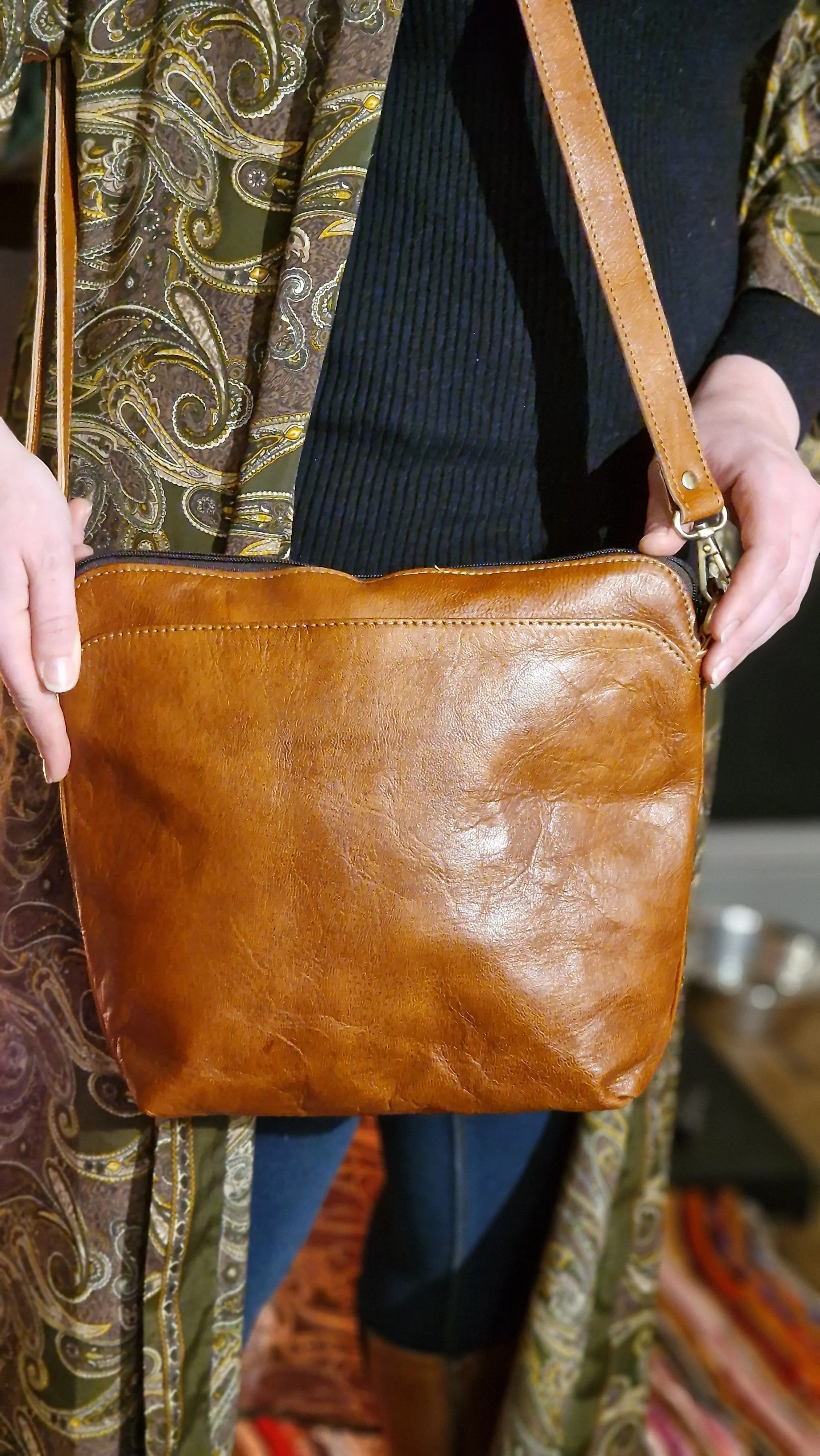 Ladies Tan Leather Handbag