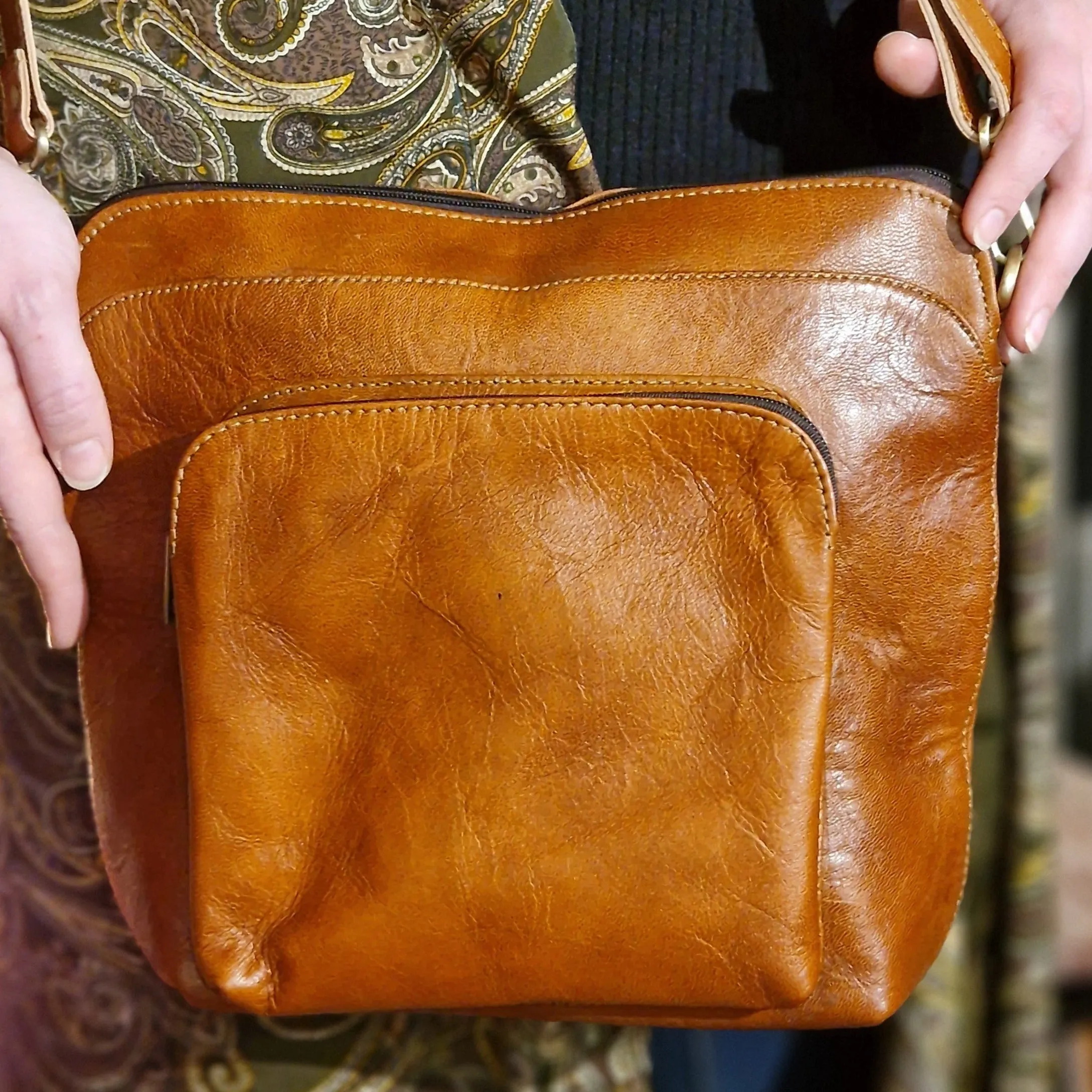 Ladies Tan Leather Handbag