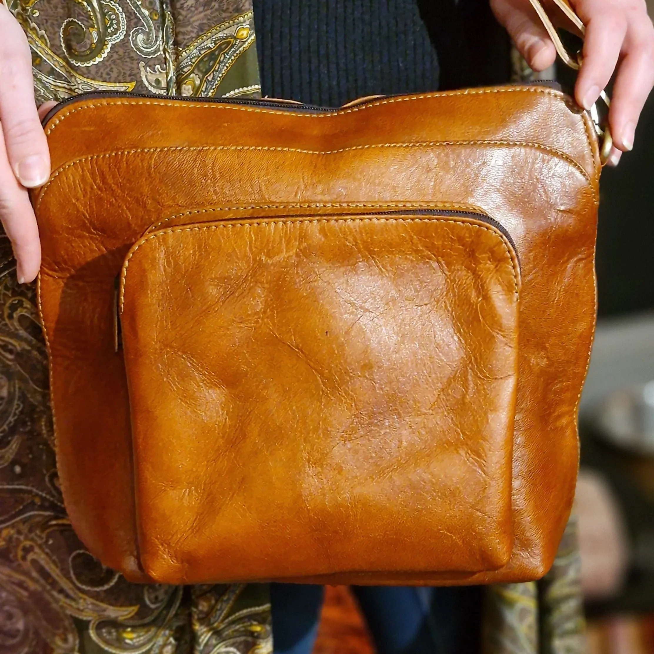 Ladies Tan Leather Handbag
