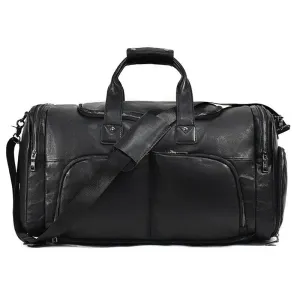 Large Genuine Leather Travel Bag – Soft Cowhide Weekender