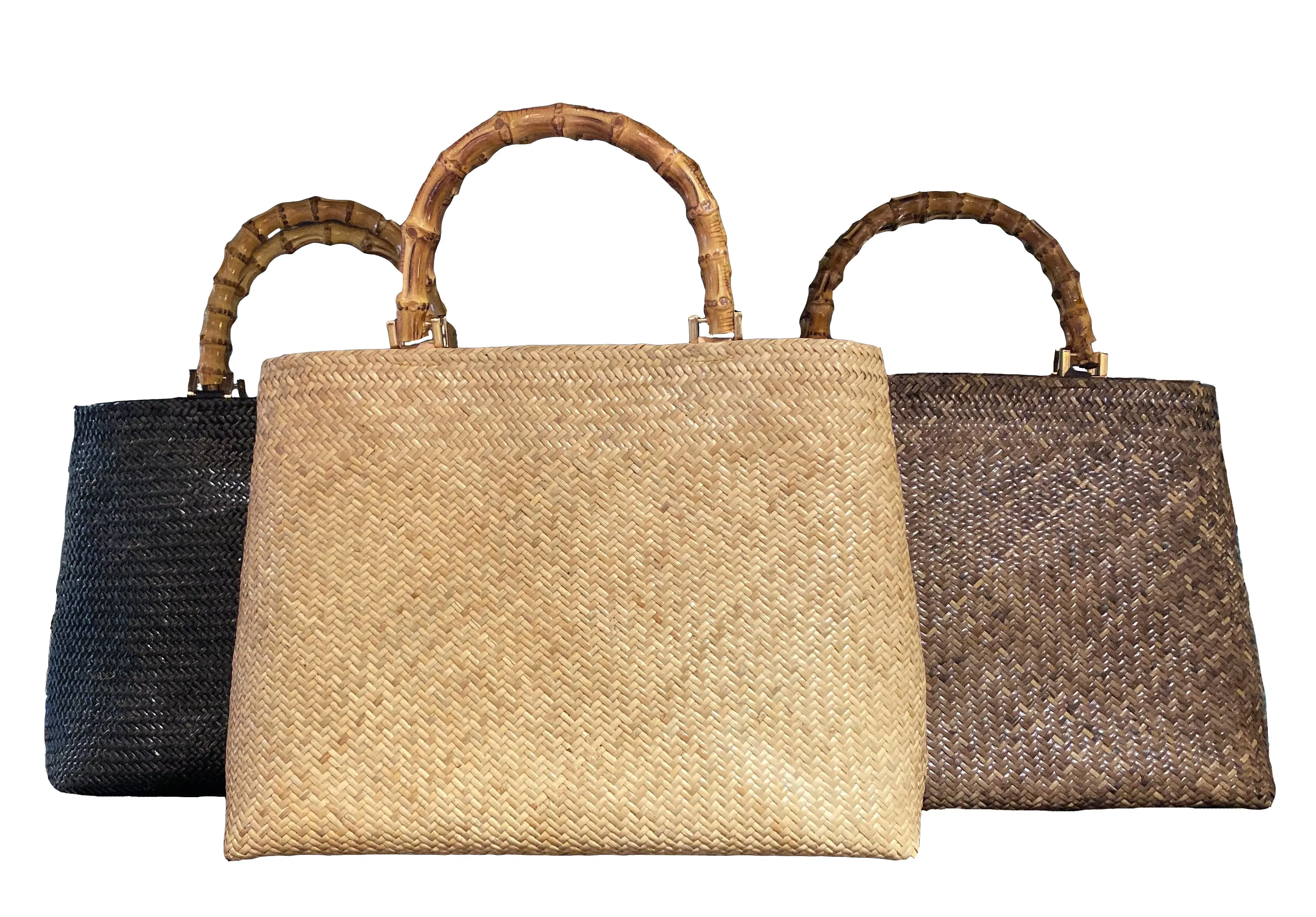 Large Rattan Bag (Bamboo Handle)