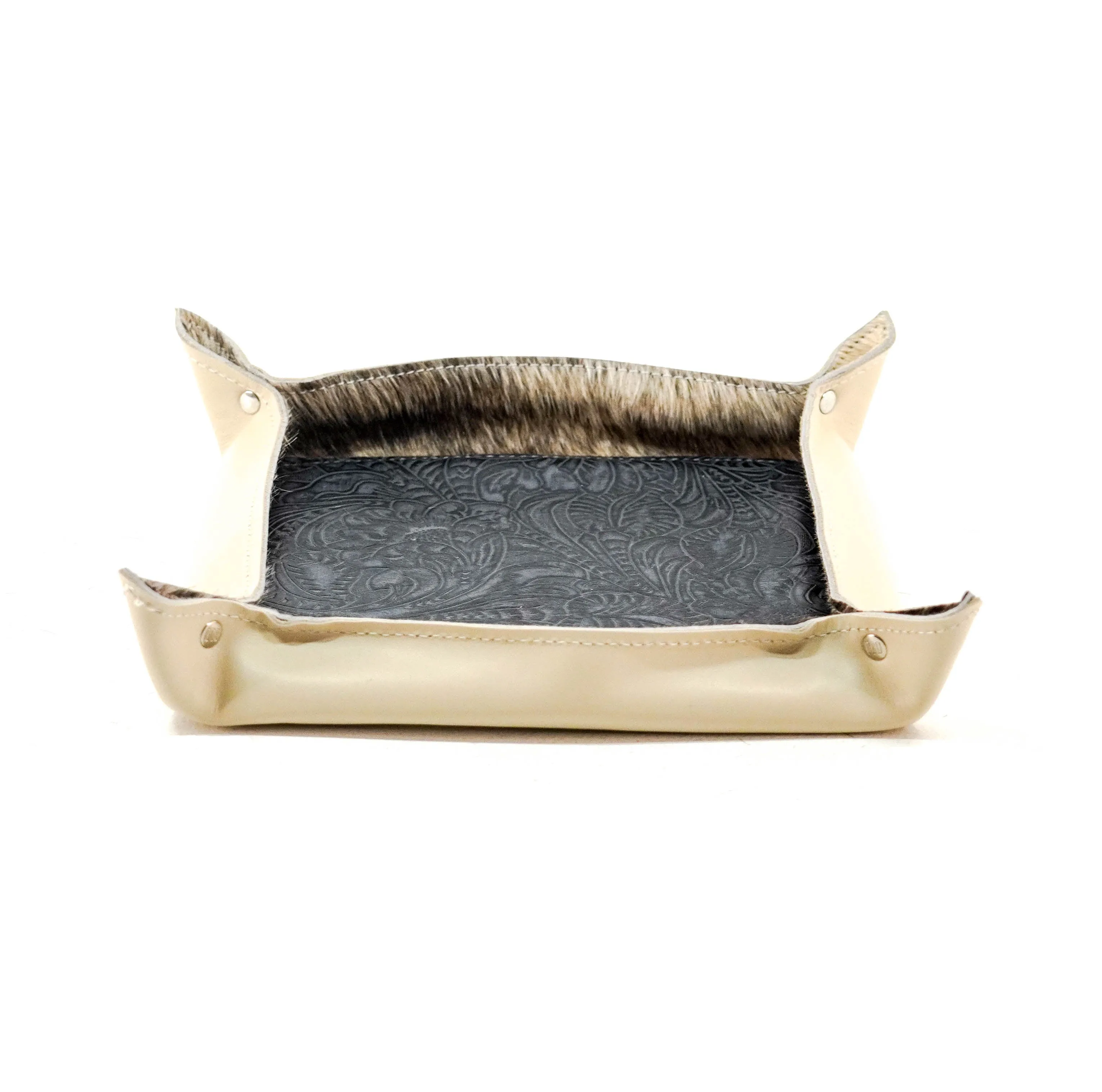 Large Tray - Smooth Bone Leather w/ Blue Jean Tool
