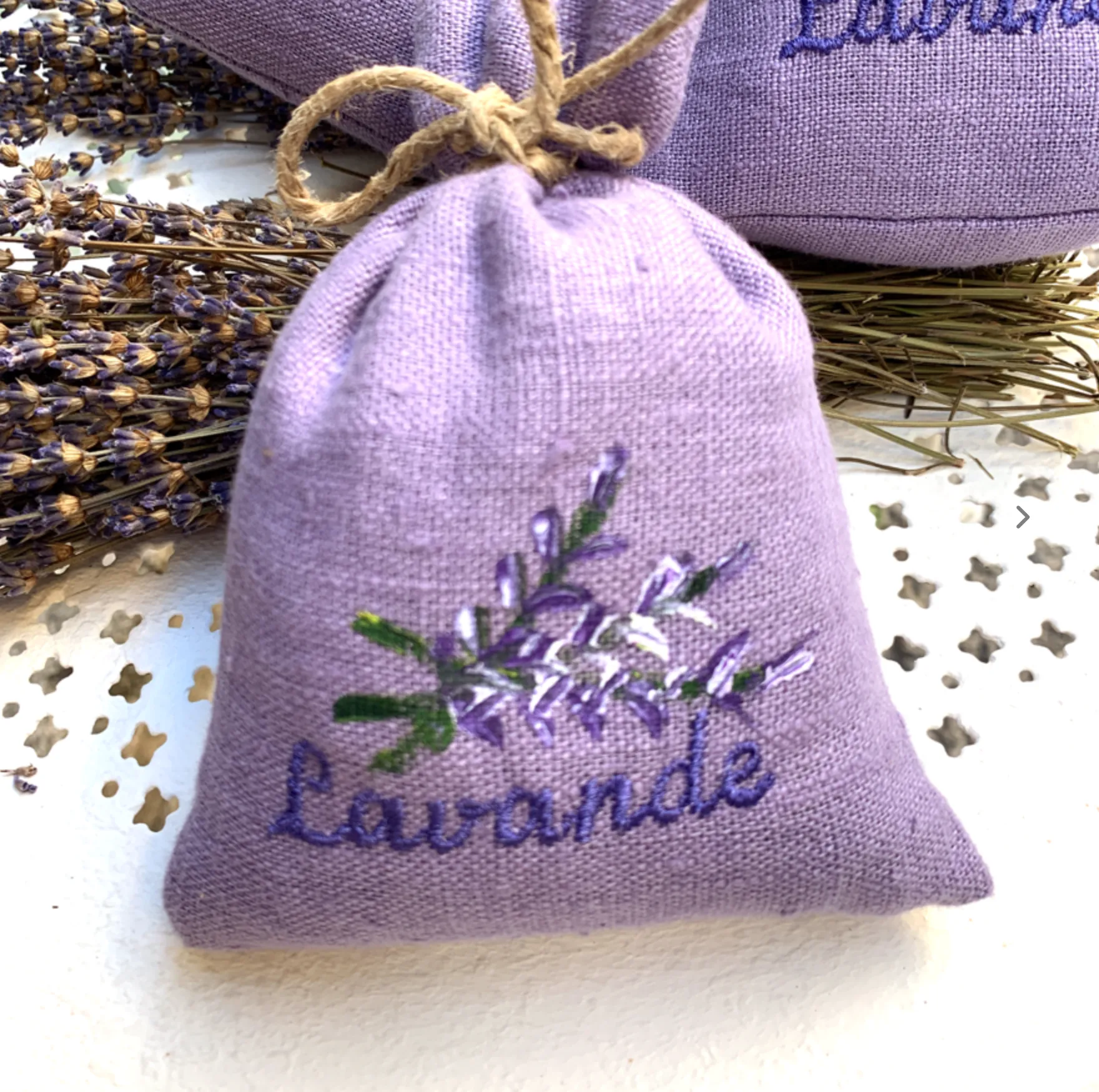 Lavender Sachets from Provence White Small