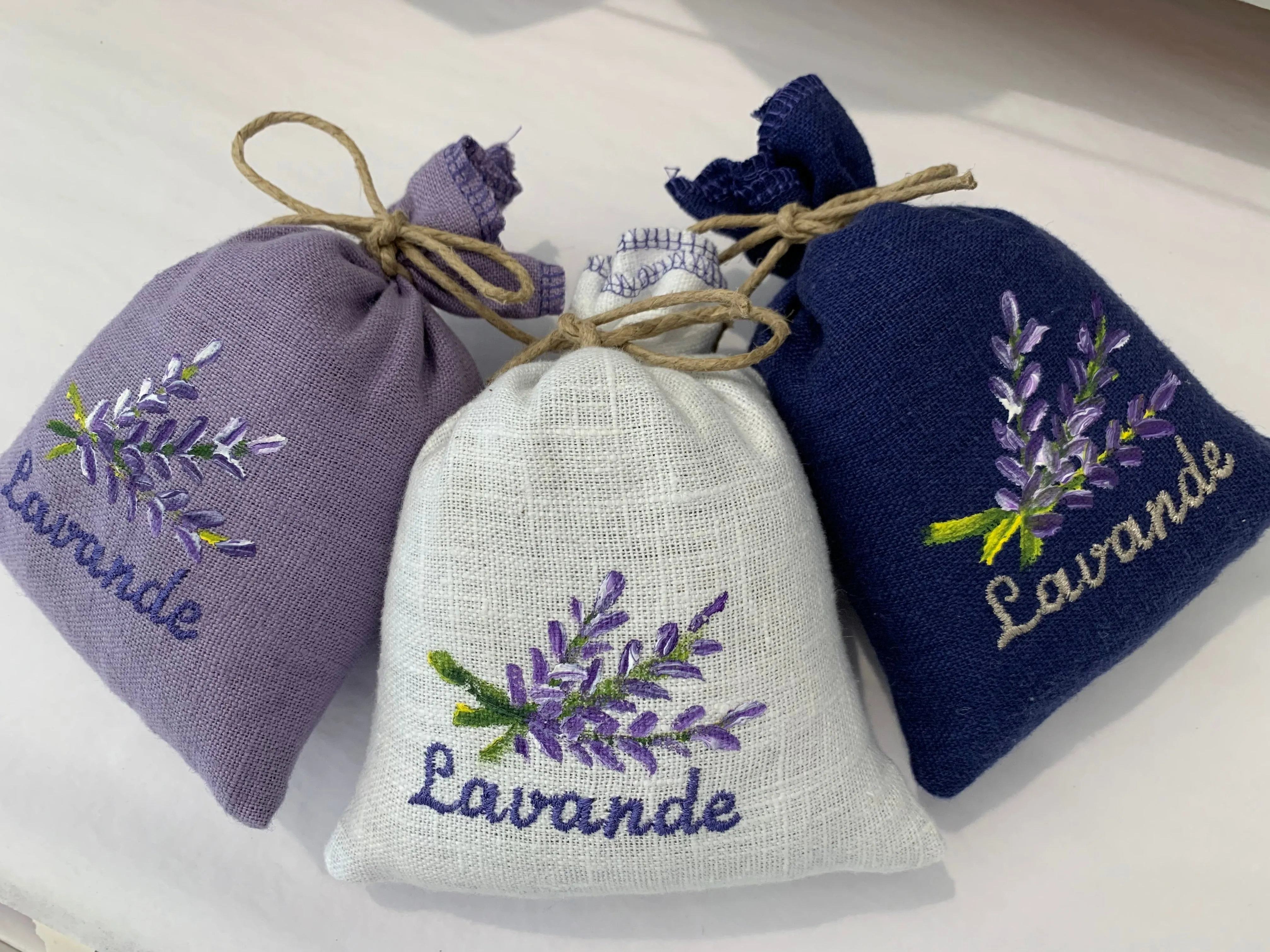 Lavender Sachets from Provence White Small