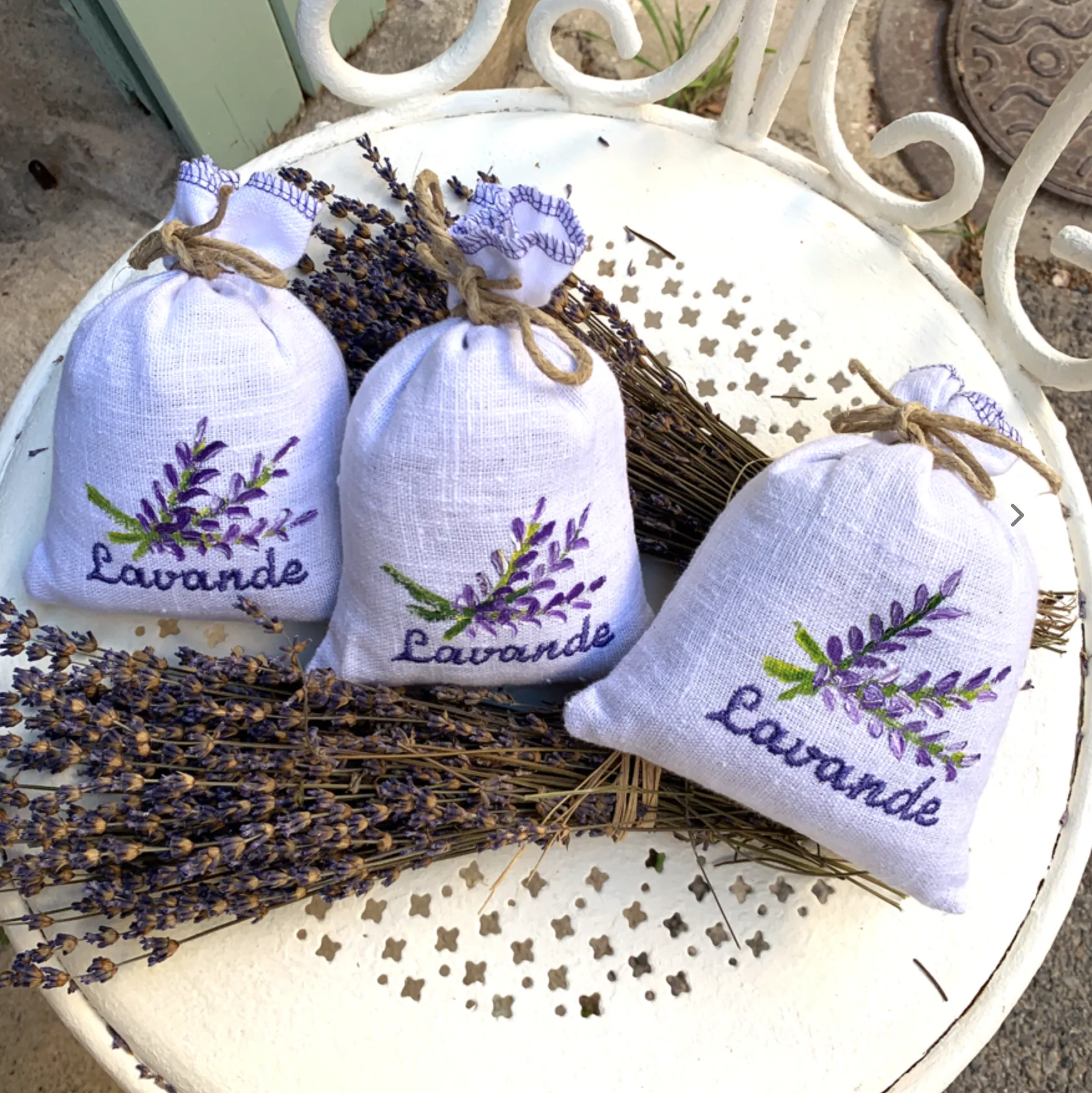 Lavender Sachets from Provence White Small