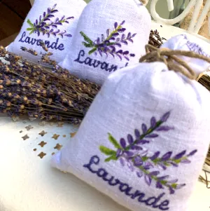 Lavender Sachets from Provence White Small