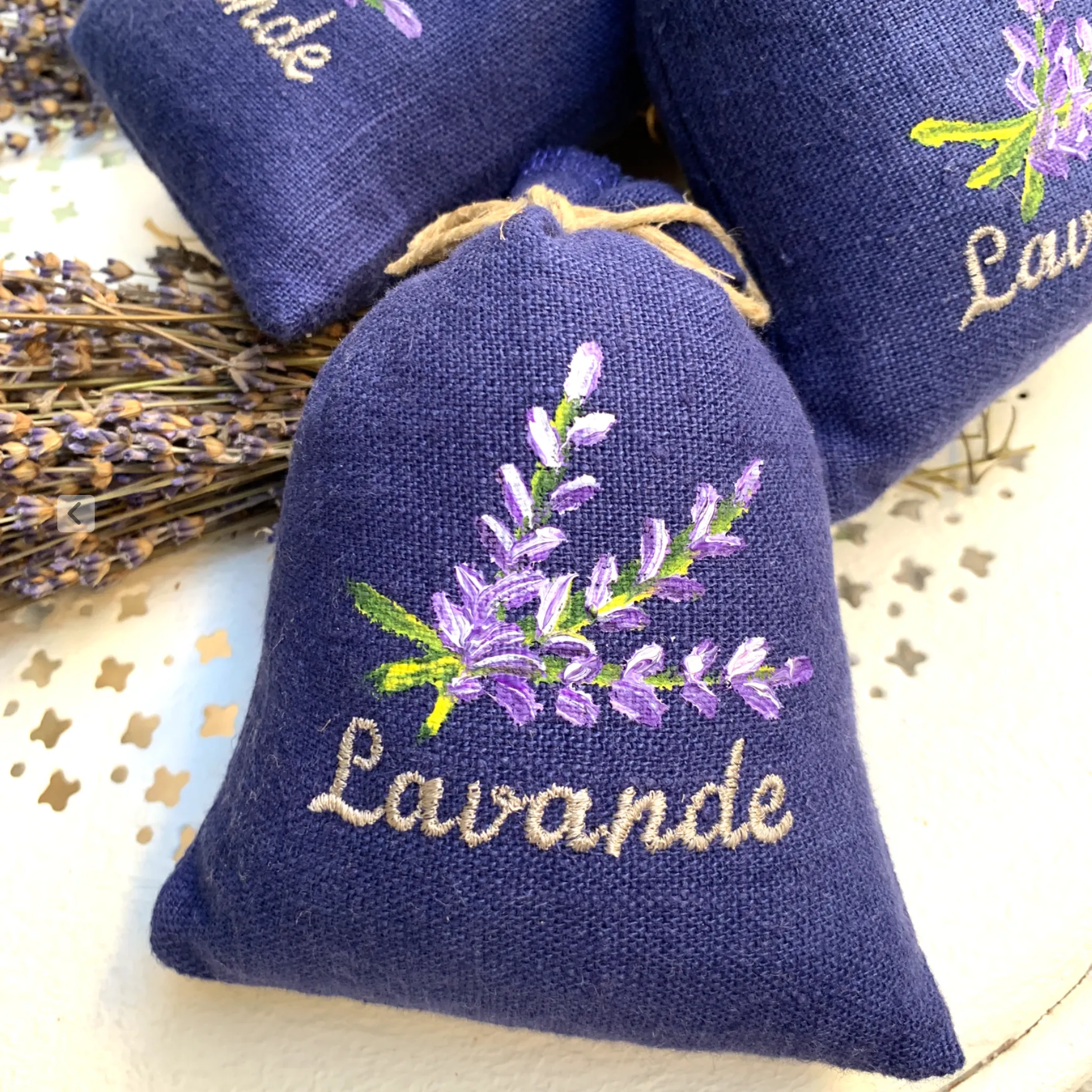Lavender Sachets from Provence White Small