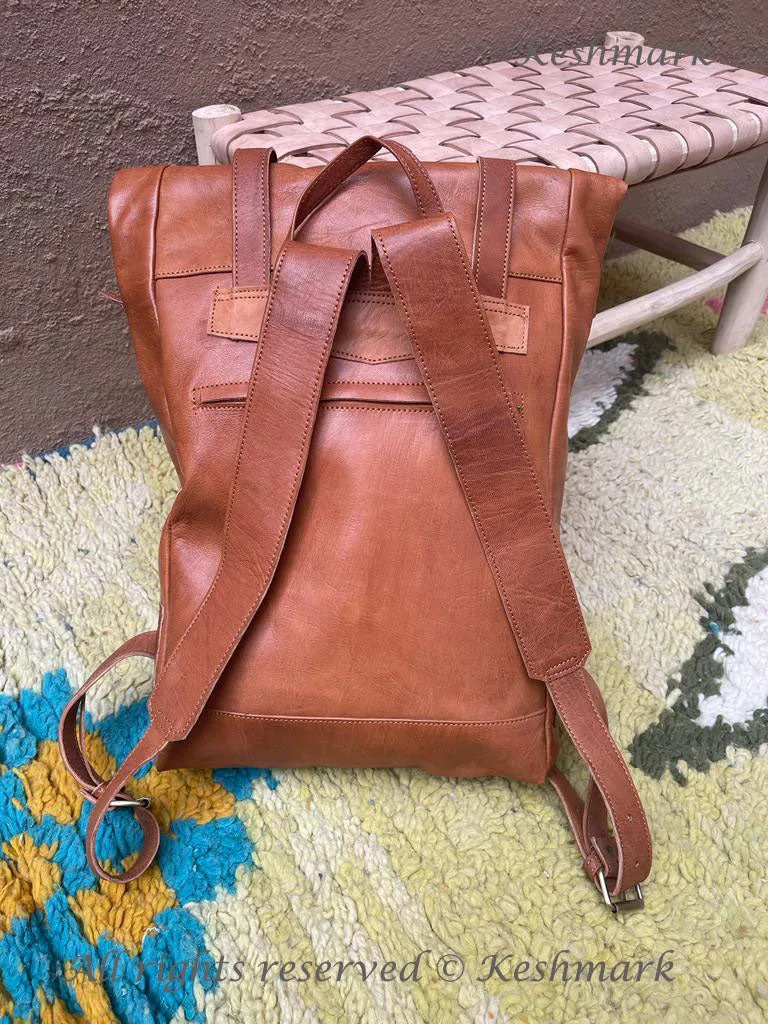 Leather Backpack Rucksack, Leather Travel Bag, Handmade Leather Backpack, Leather Bag