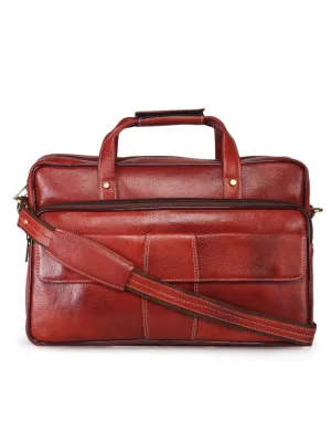 Leather men?s formal office laptop messenger bag