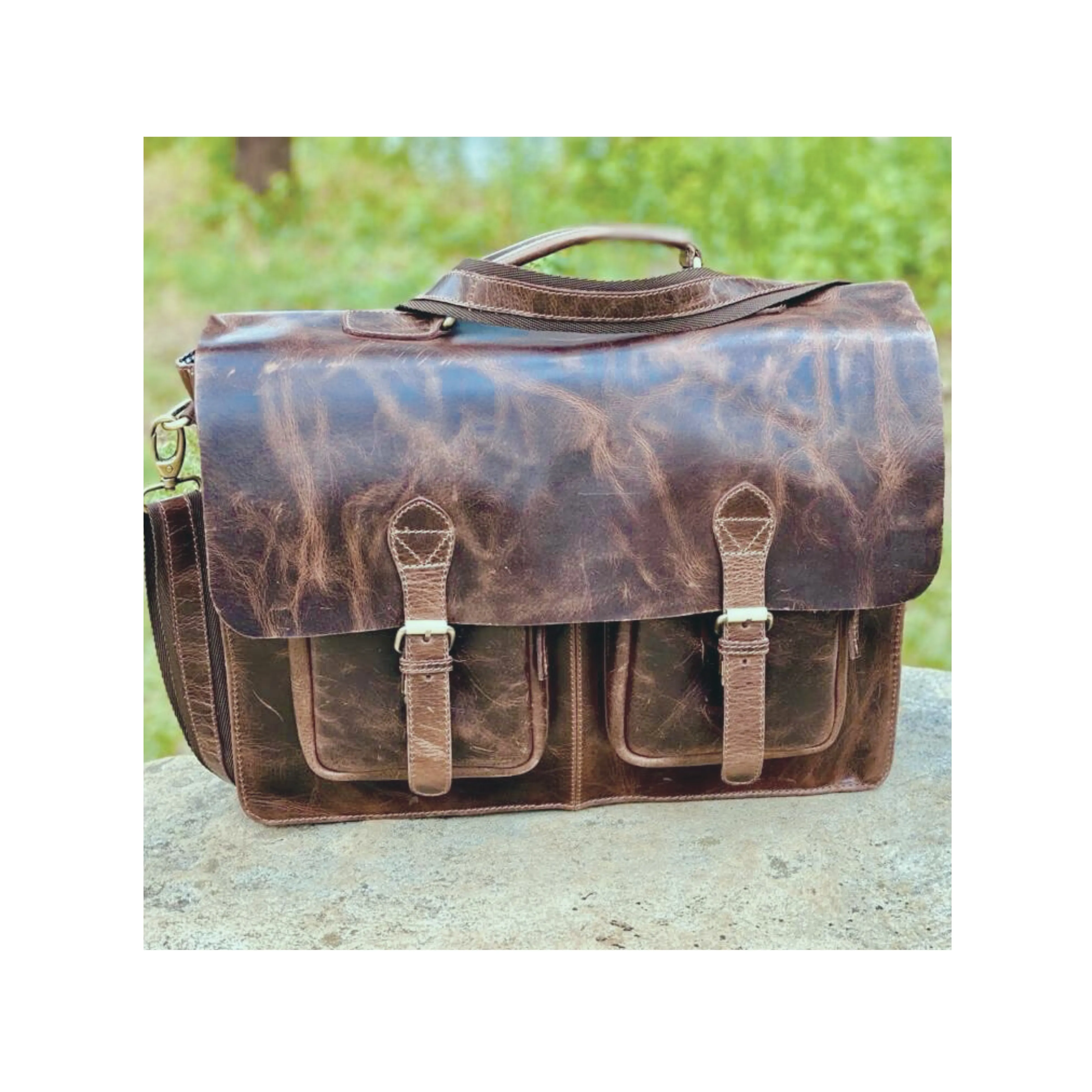 Leather Messenger Bag