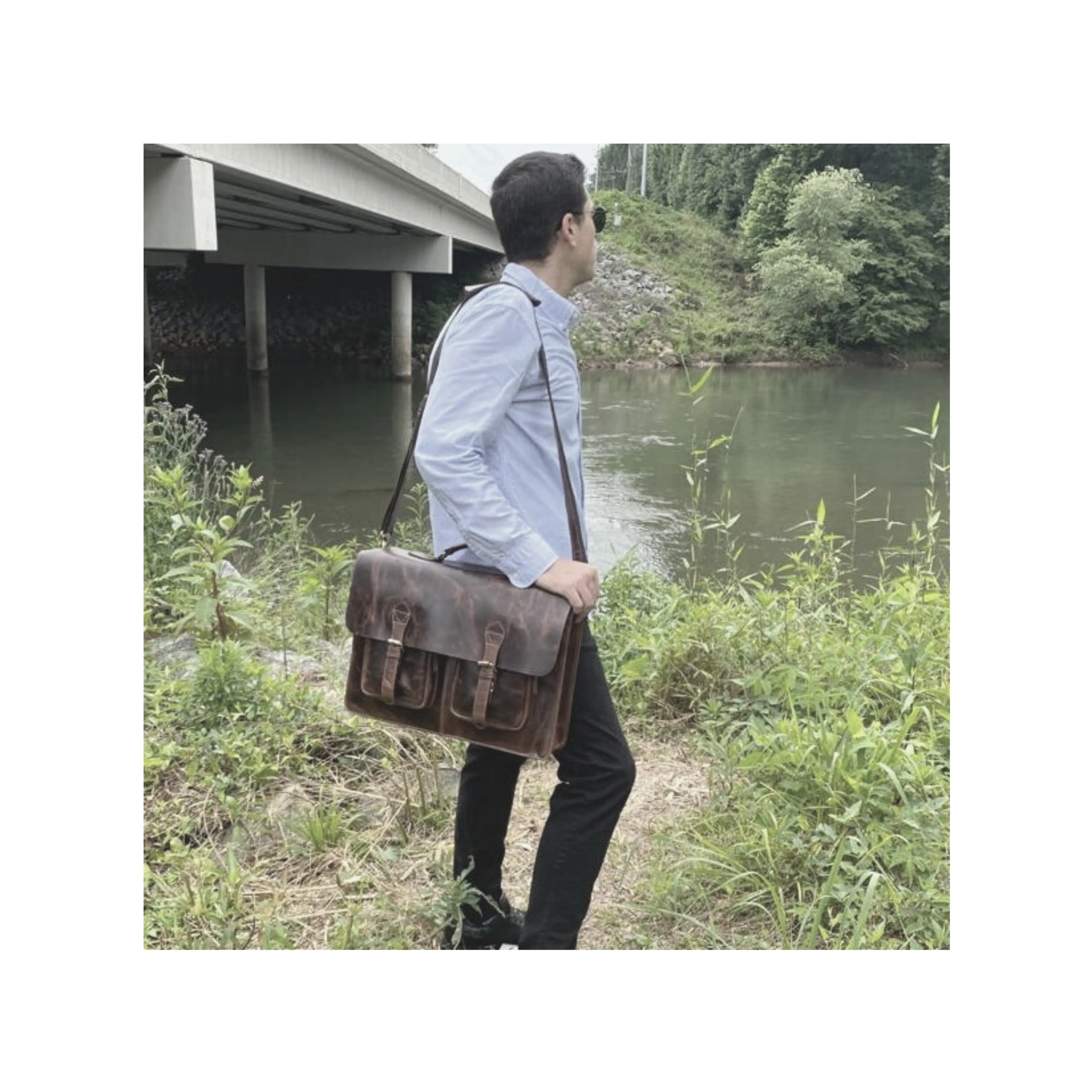 Leather Messenger Bag