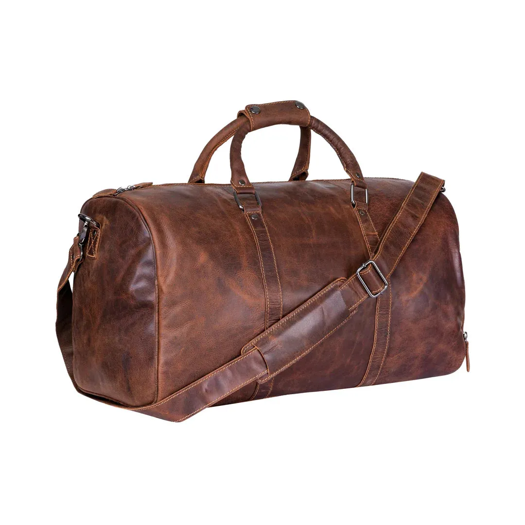 Leather Overnight Bag Milan Rugged Leather Sandal