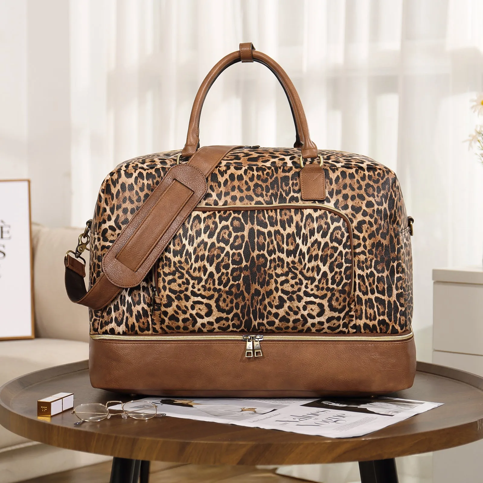 Leather Oversized Weekender Bags