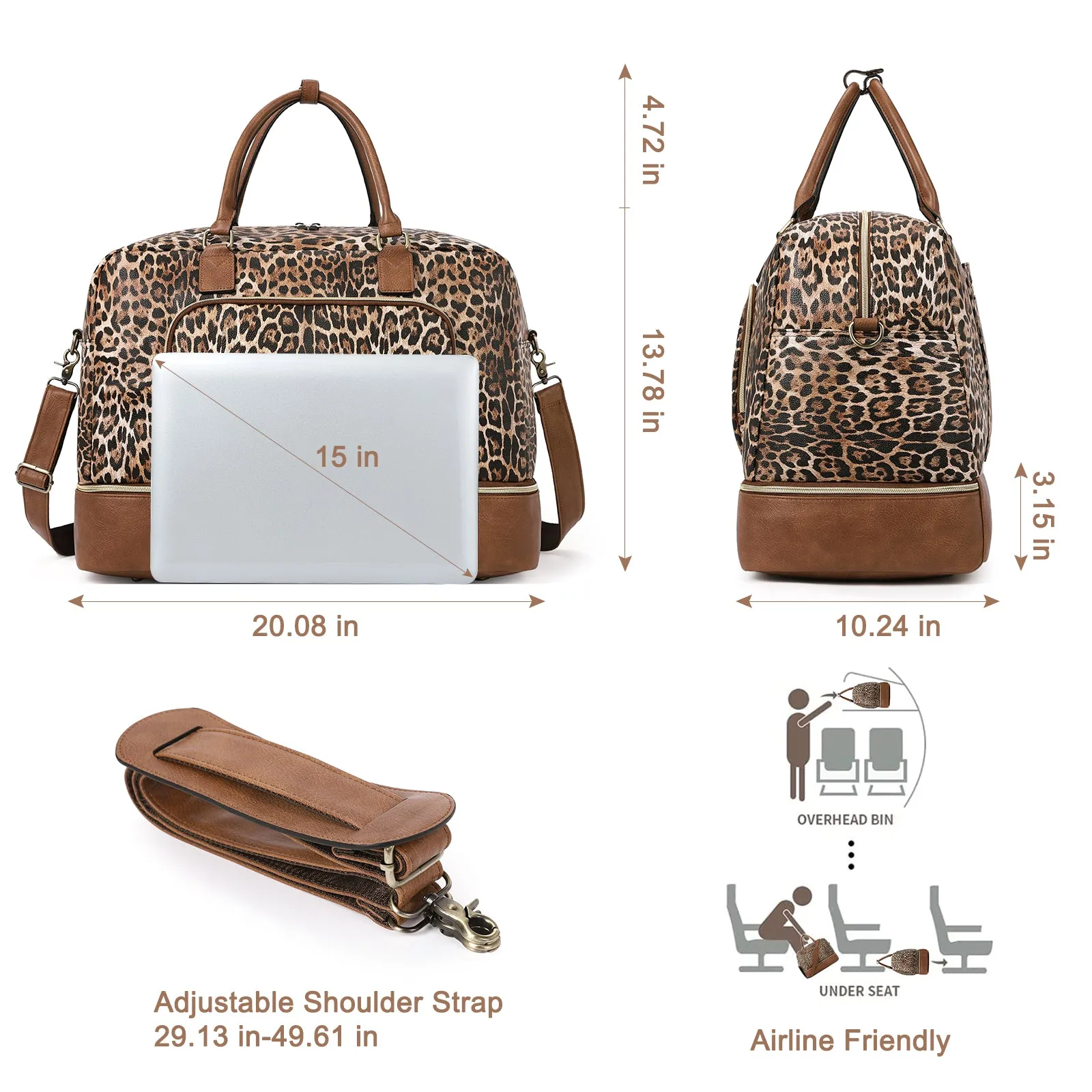 Leather Oversized Weekender Bags