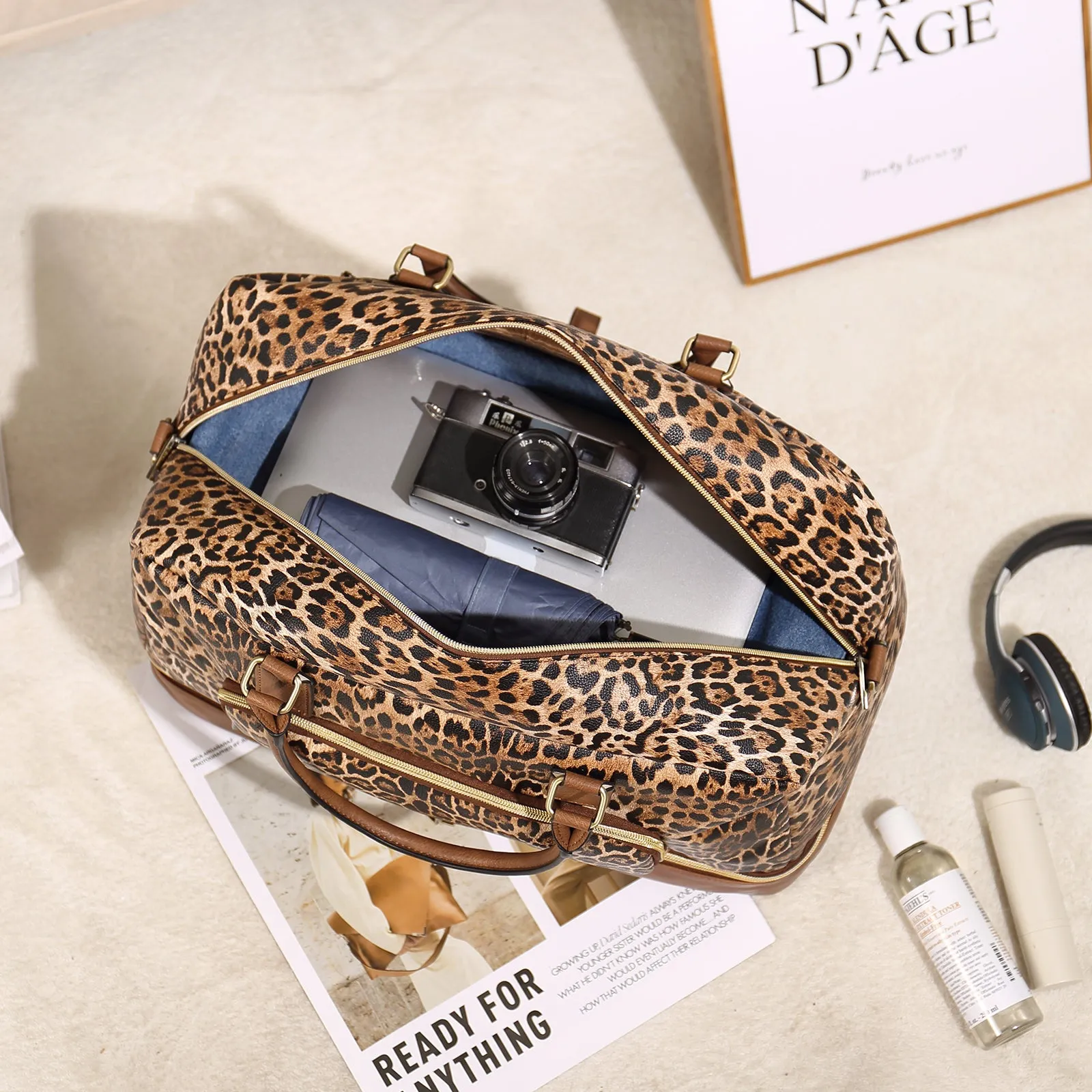 Leather Oversized Weekender Bags