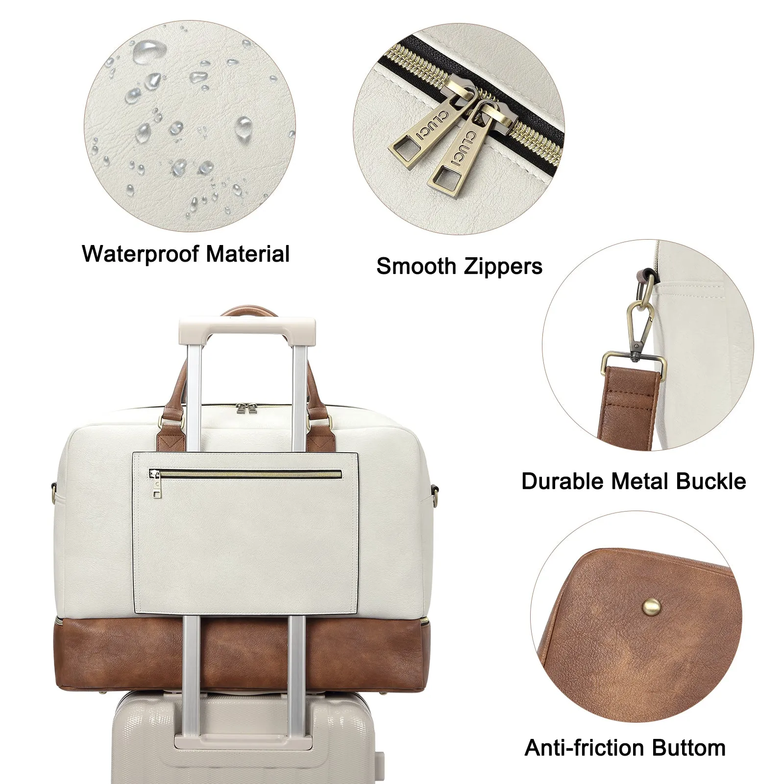 Leather Oversized Weekender Bags