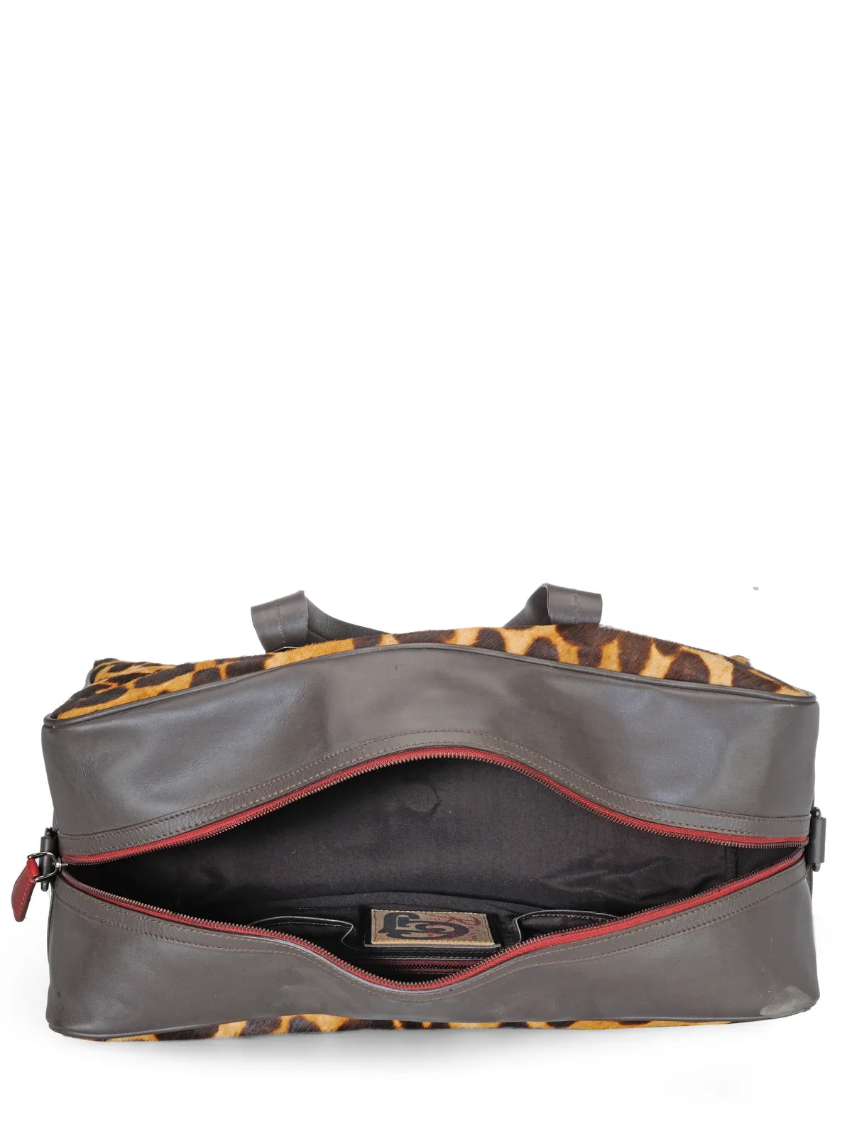 Leopard Print Italian Pony Weekender Bag