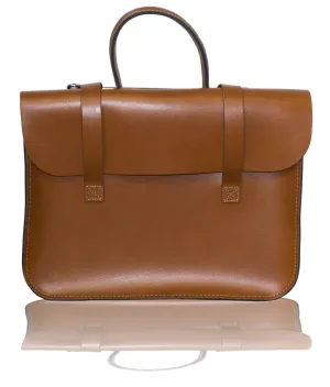 LG London Tan Leather Music Case - English Made