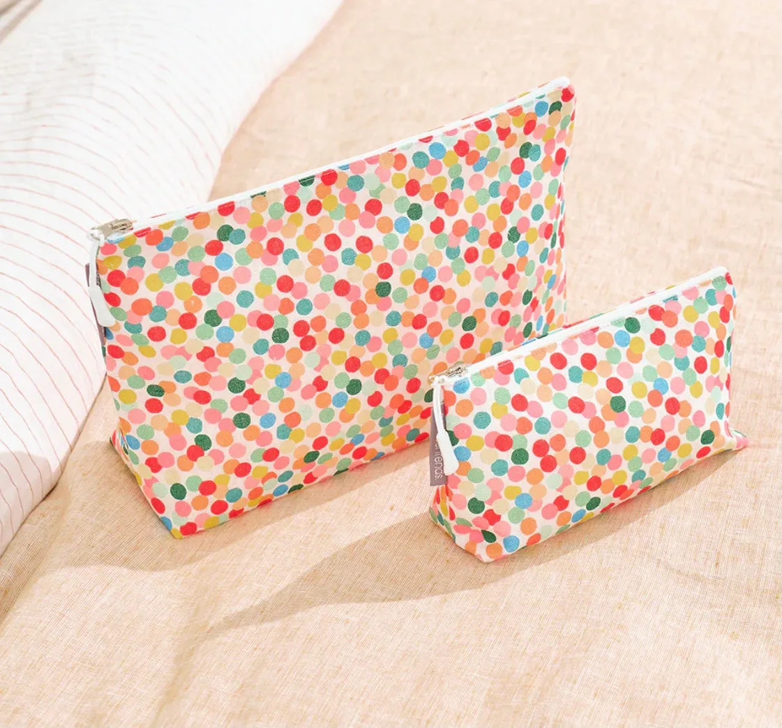 Linen Cosmetic Bags - Confetti