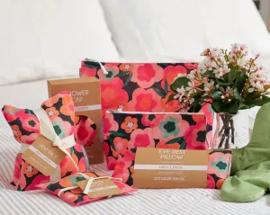 Linen Cosmetic Bags In Midnight Bloom