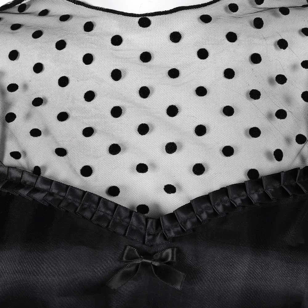 Lisa Frankenstein Misty Movie Black Long Sleeve Tulle Dress Cosplay Costume Outfits