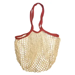 Long Handles - Organic Cotton - Reusable Grocery Mesh Shopping Bag - Bicolore