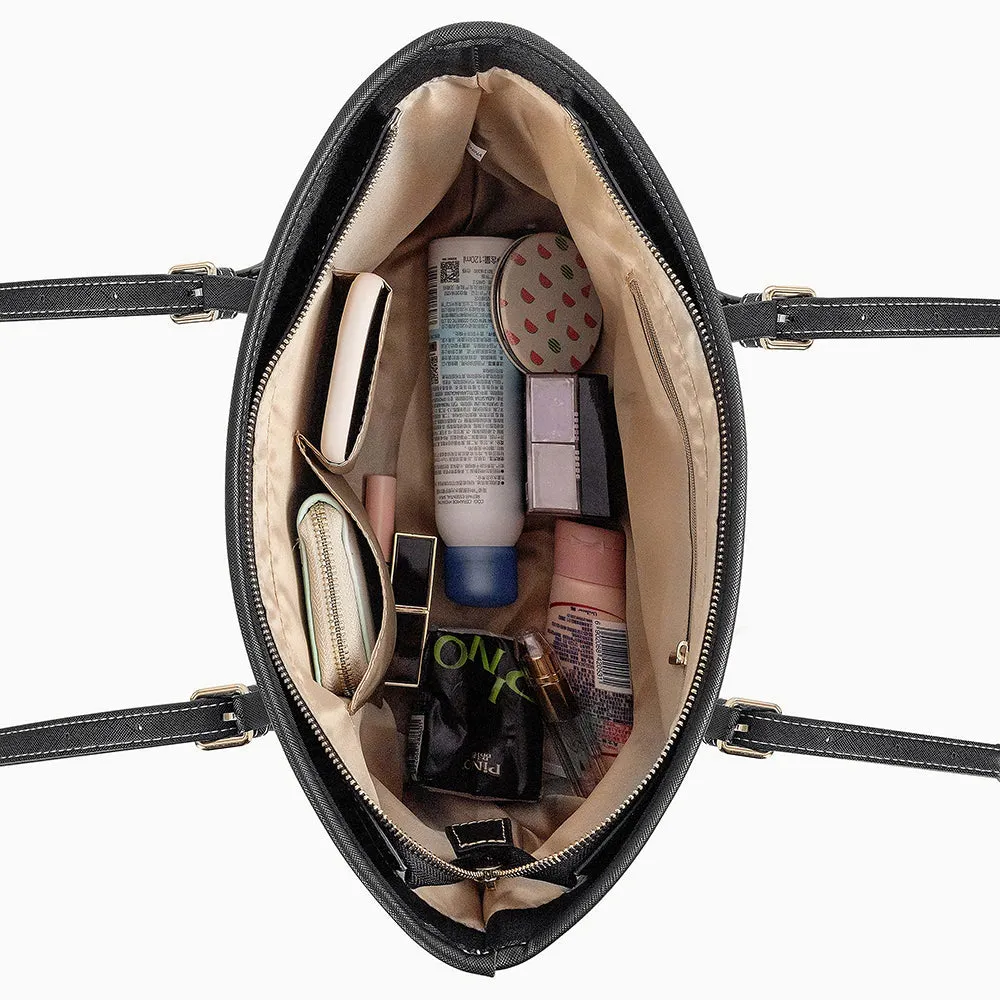 Lord Is My Light Leather Tote Bag