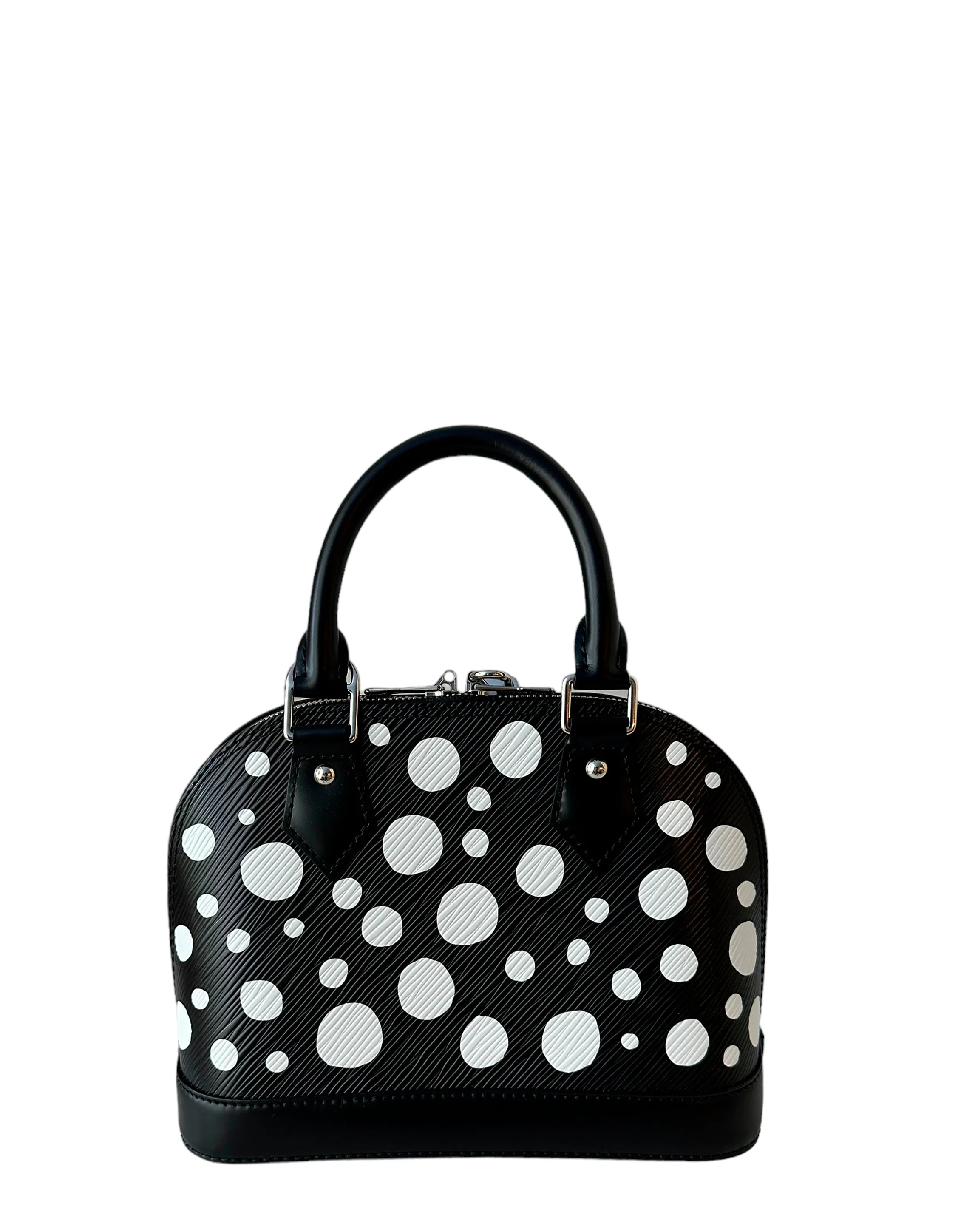 Louis Vuitton 2023 LV x YK Kusama Dots Black Epi Leather Alma BB Bag