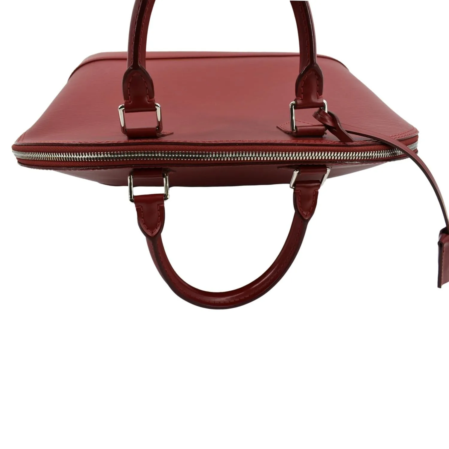 LOUIS VUITTON Alma GM Epi Leather Satchel Bag Red