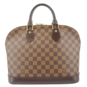 LOUIS VUITTON Alma PM Damier Ebene  Satchel Bag Brown