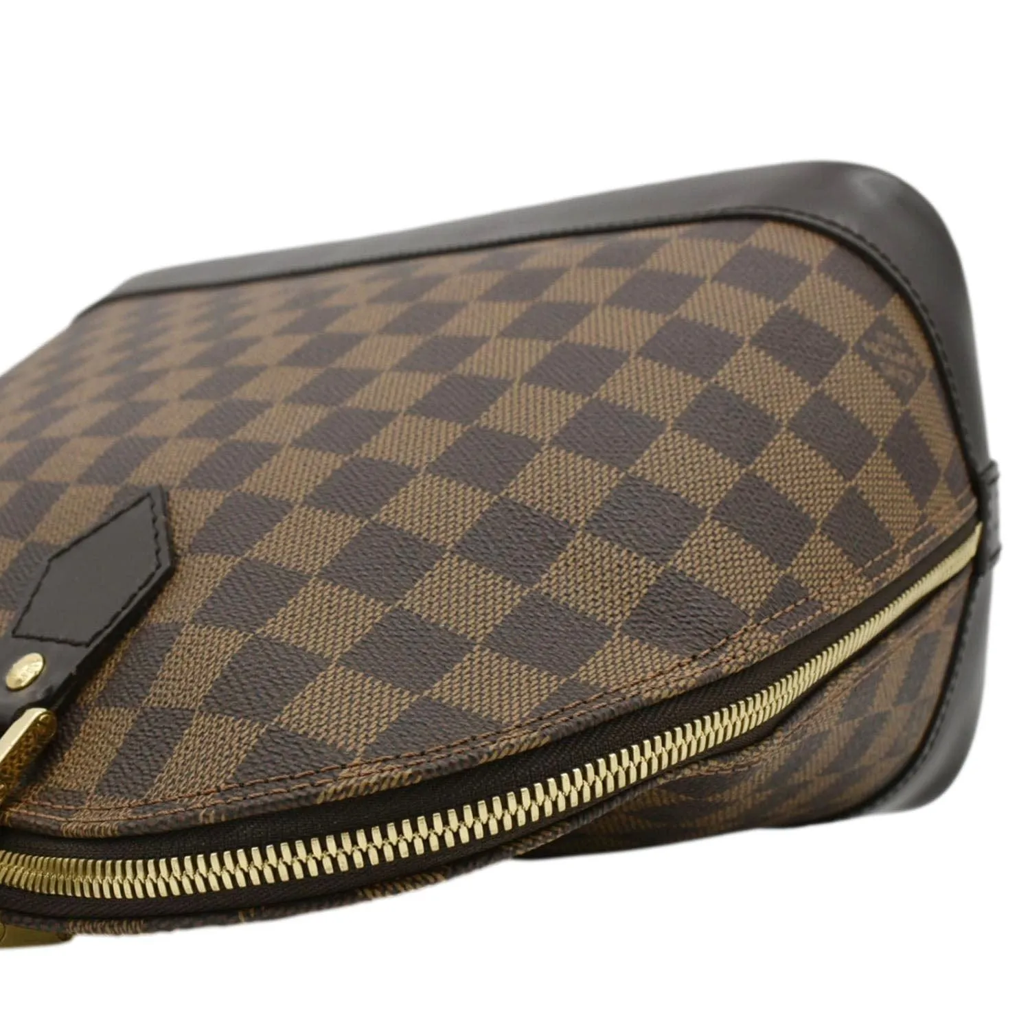 LOUIS VUITTON Alma PM Damier Ebene Satchel Bag Brown