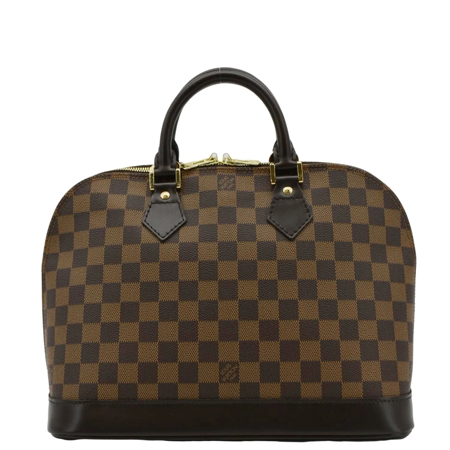 LOUIS VUITTON Alma PM Damier Ebene Satchel Bag Brown