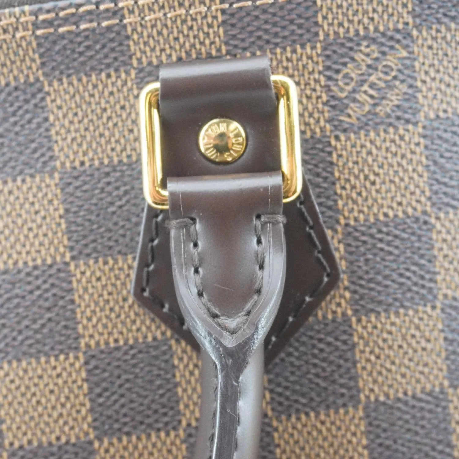 LOUIS VUITTON Alma PM Damier Ebene  Satchel Bag Brown