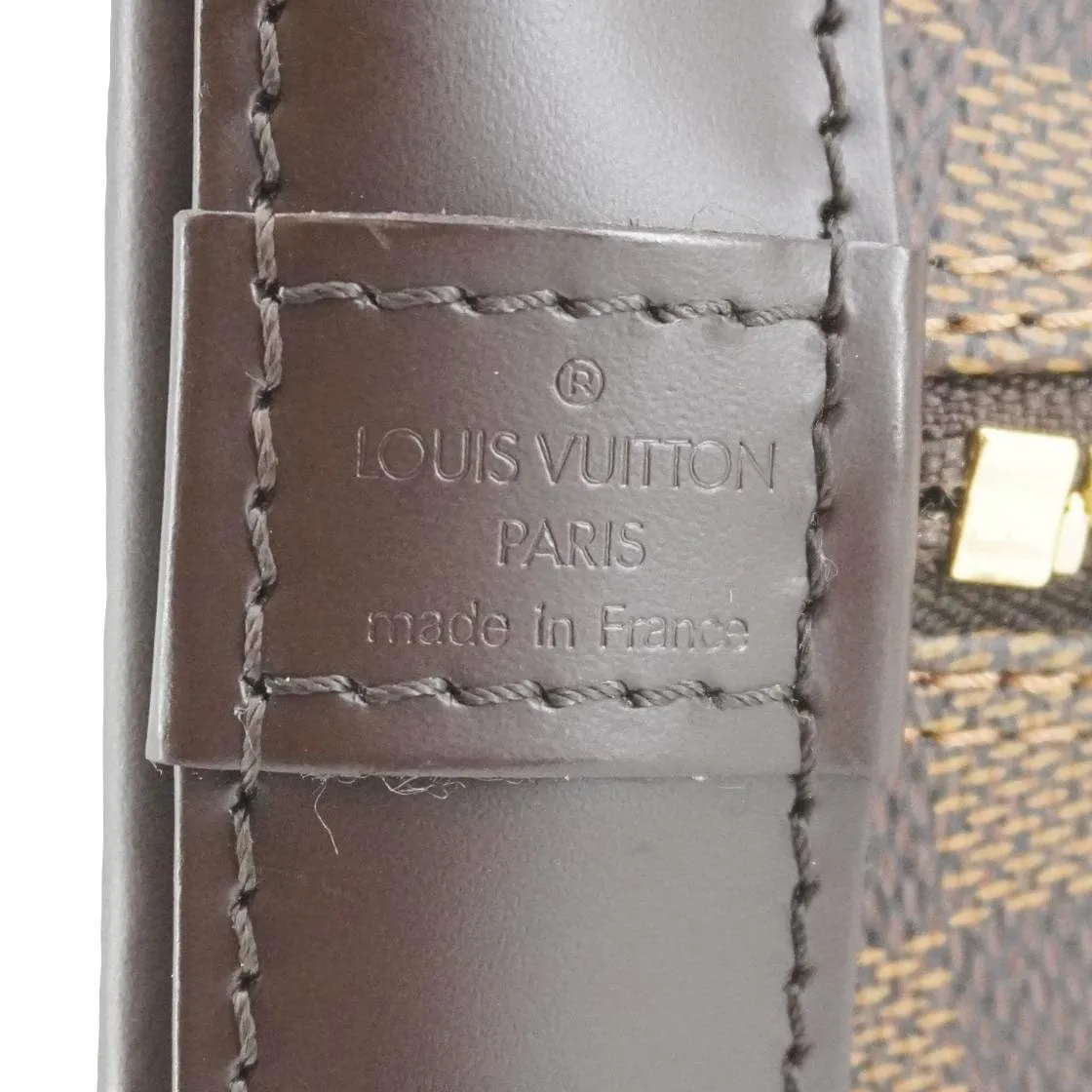 LOUIS VUITTON Alma PM Damier Ebene  Satchel Bag Brown
