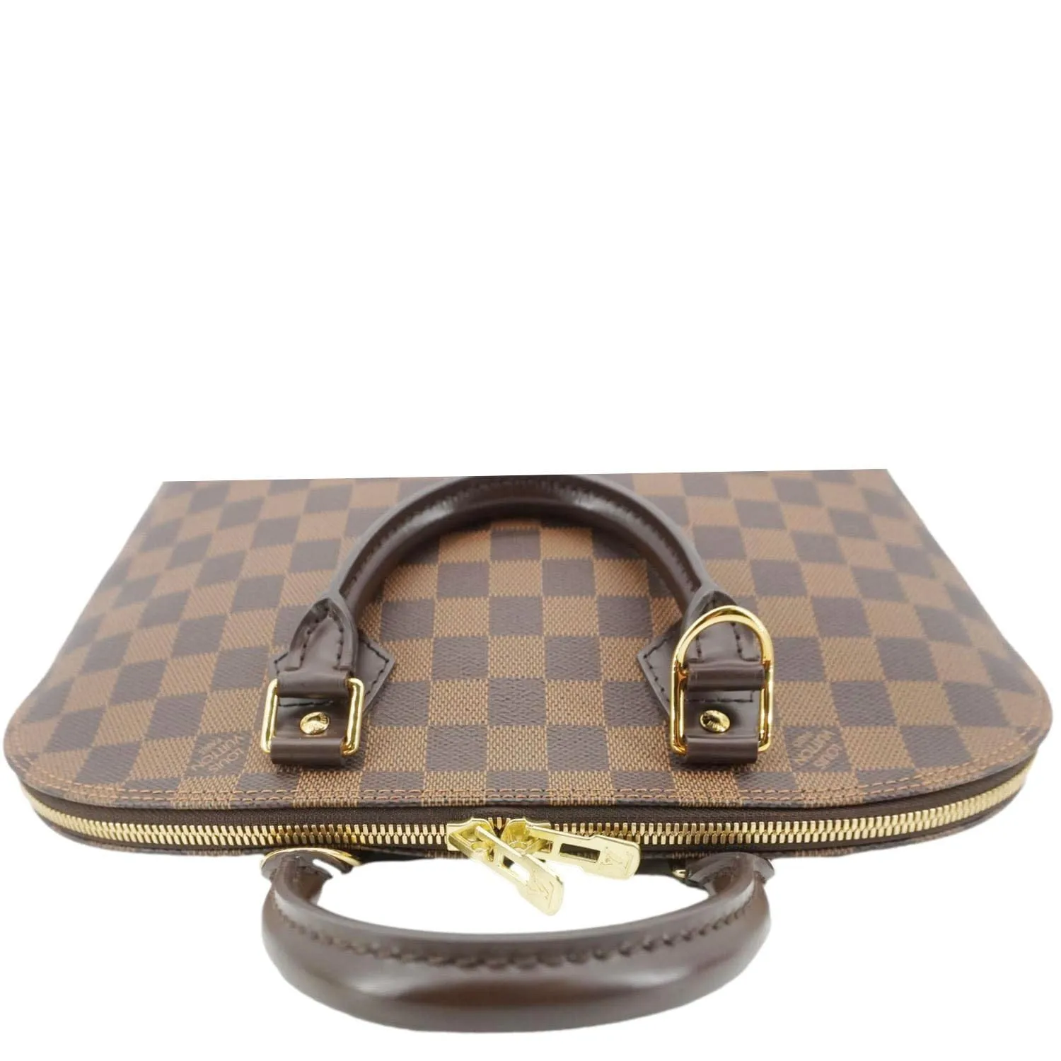 LOUIS VUITTON Alma PM Damier Ebene  Satchel Bag Brown