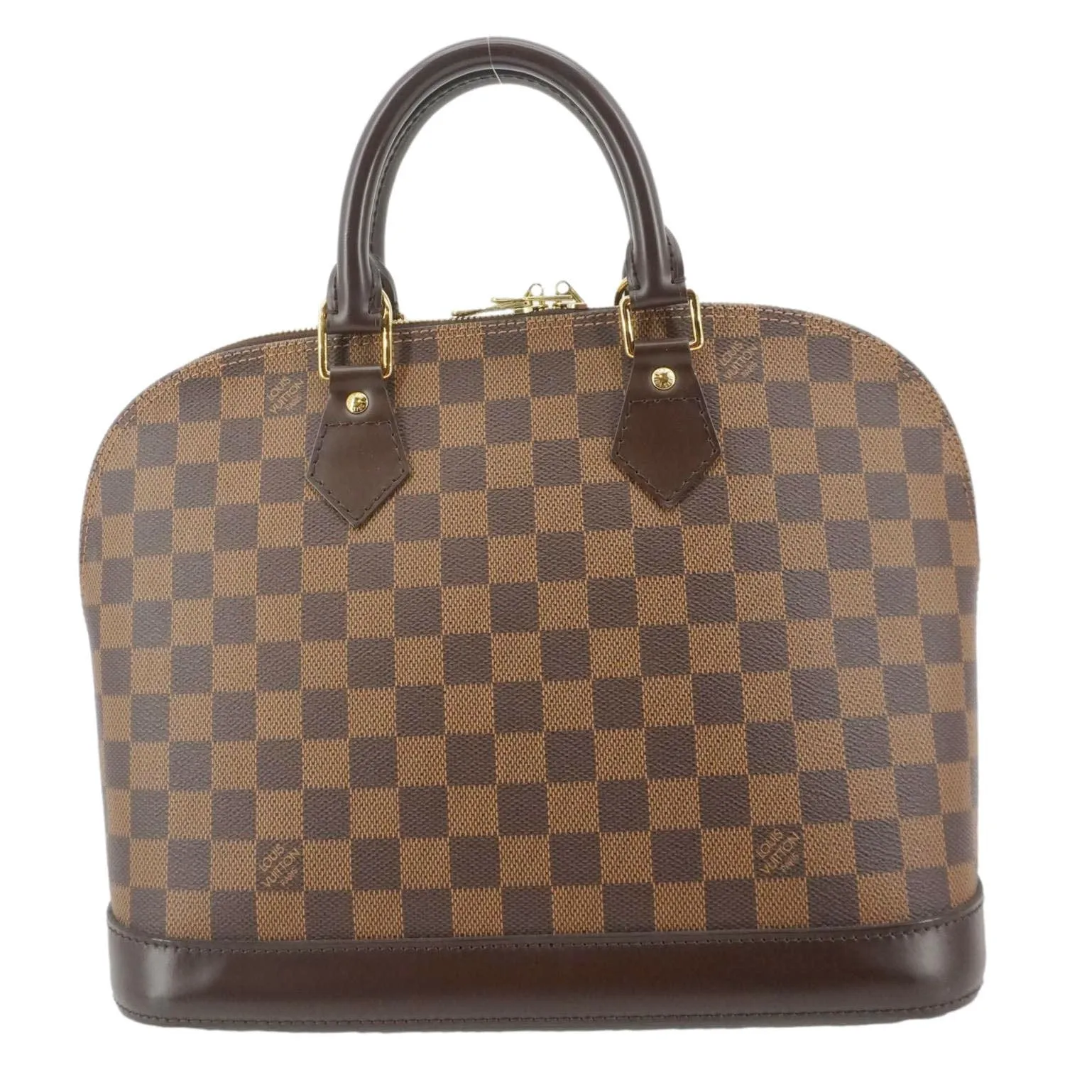 LOUIS VUITTON Alma PM Damier Ebene  Satchel Bag Brown