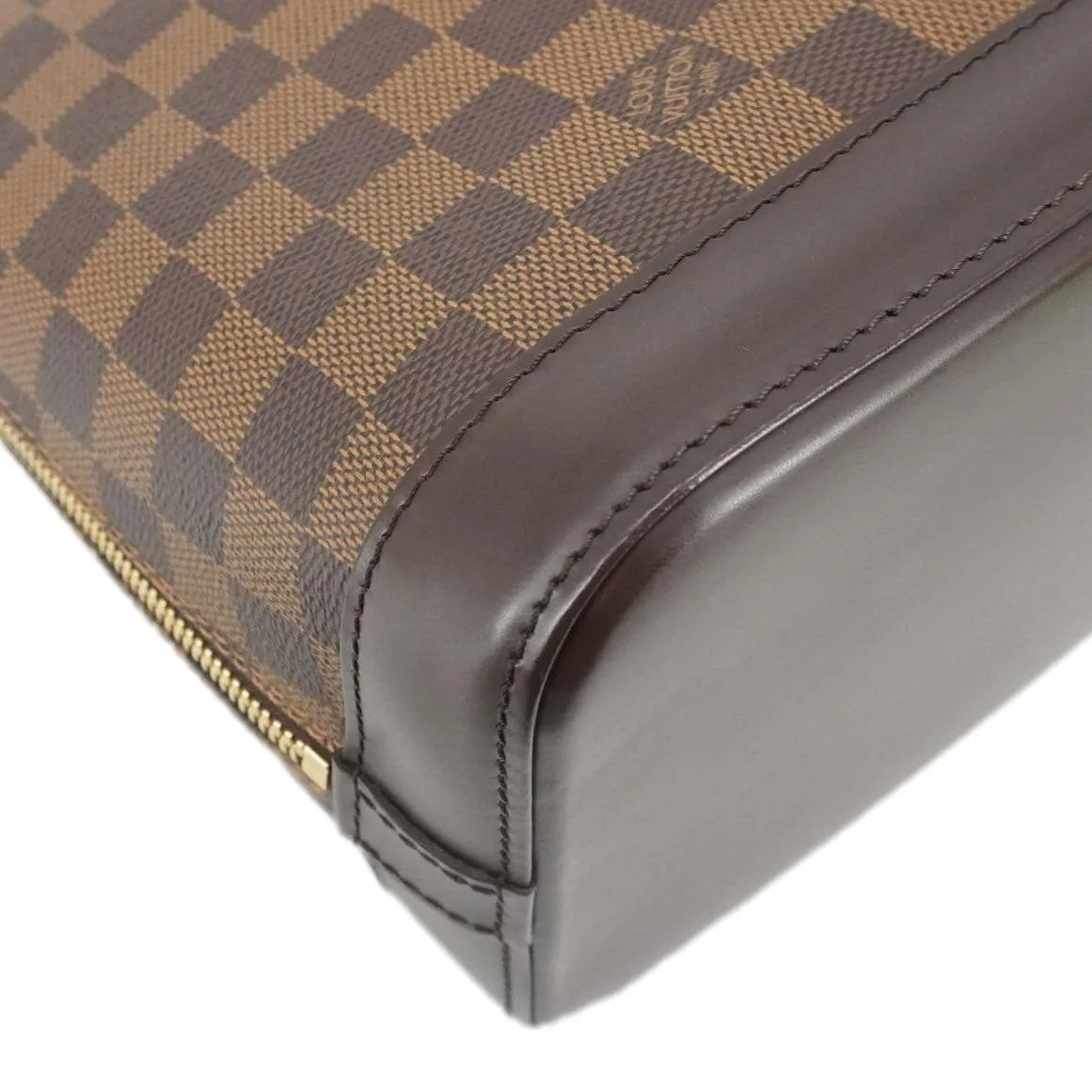 LOUIS VUITTON Alma PM Damier Ebene  Satchel Bag Brown
