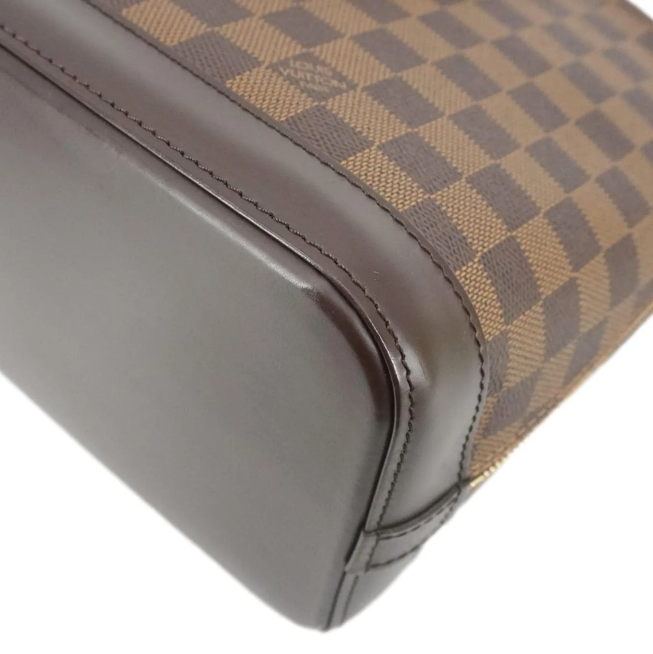LOUIS VUITTON Alma PM Damier Ebene  Satchel Bag Brown