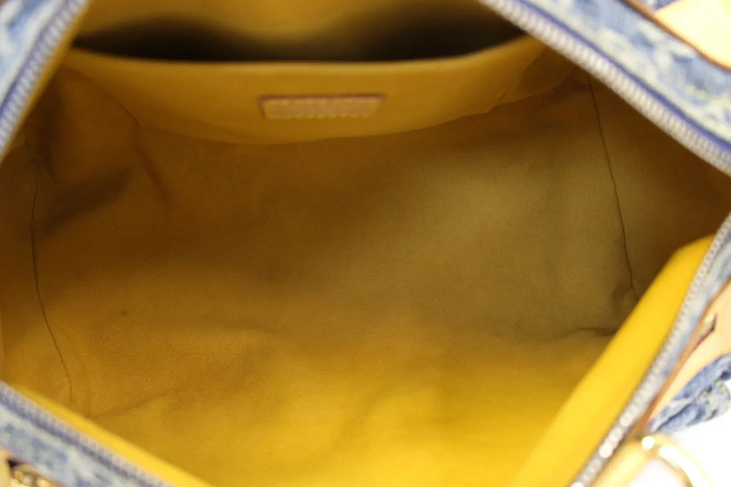 LOUIS VUITTON Blue Denim Monogram Neo Speedy Satchel Bag