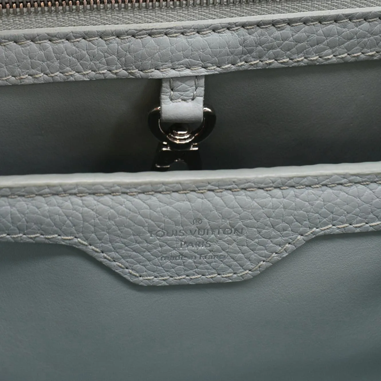 LOUIS VUITTON Capucines BB Taurillon Tweed Satchel Bag Multicolor
