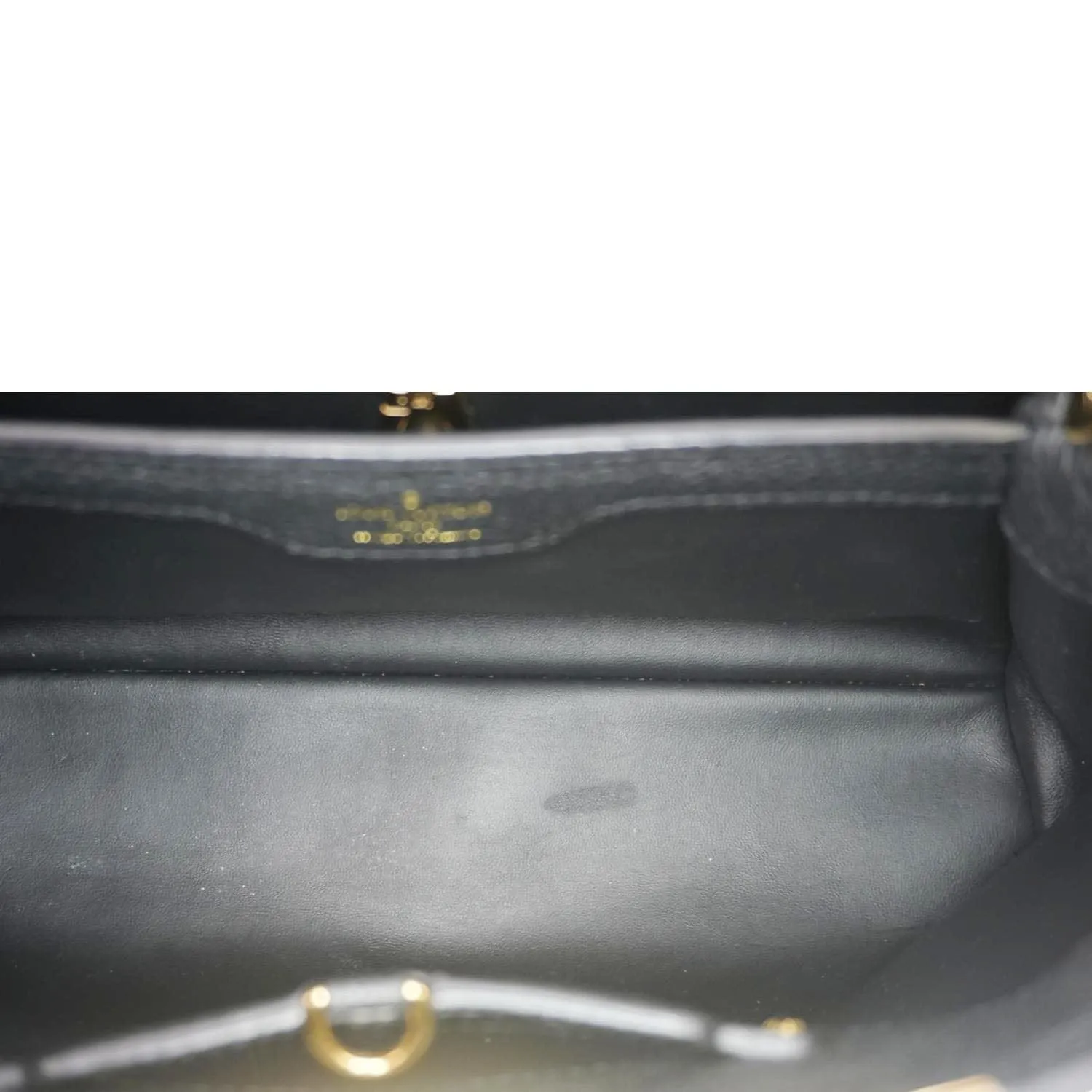 LOUIS VUITTON Capucines Crown Flowers Taurillon Leather Shoulder Bag Black