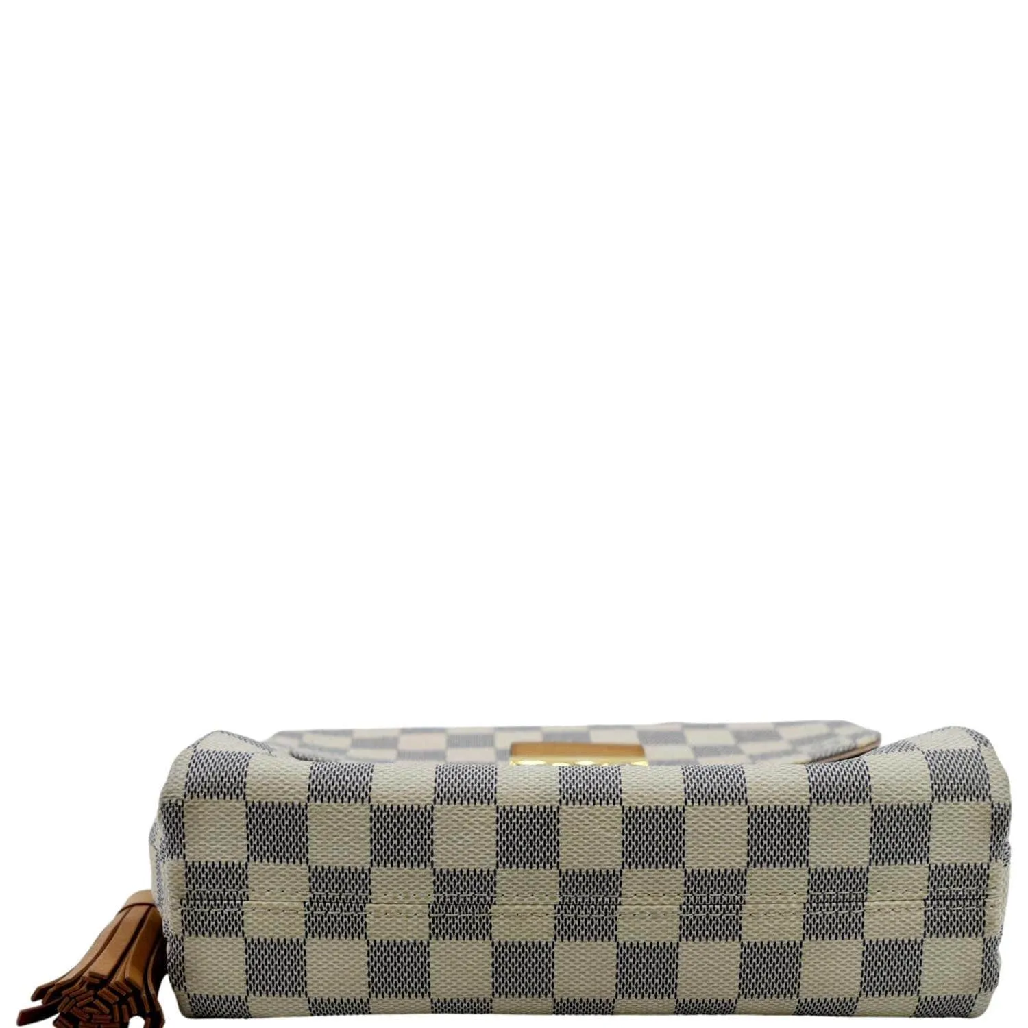 LOUIS VUITTON Croisette Damier Azur Satchel Crossbody Bag White