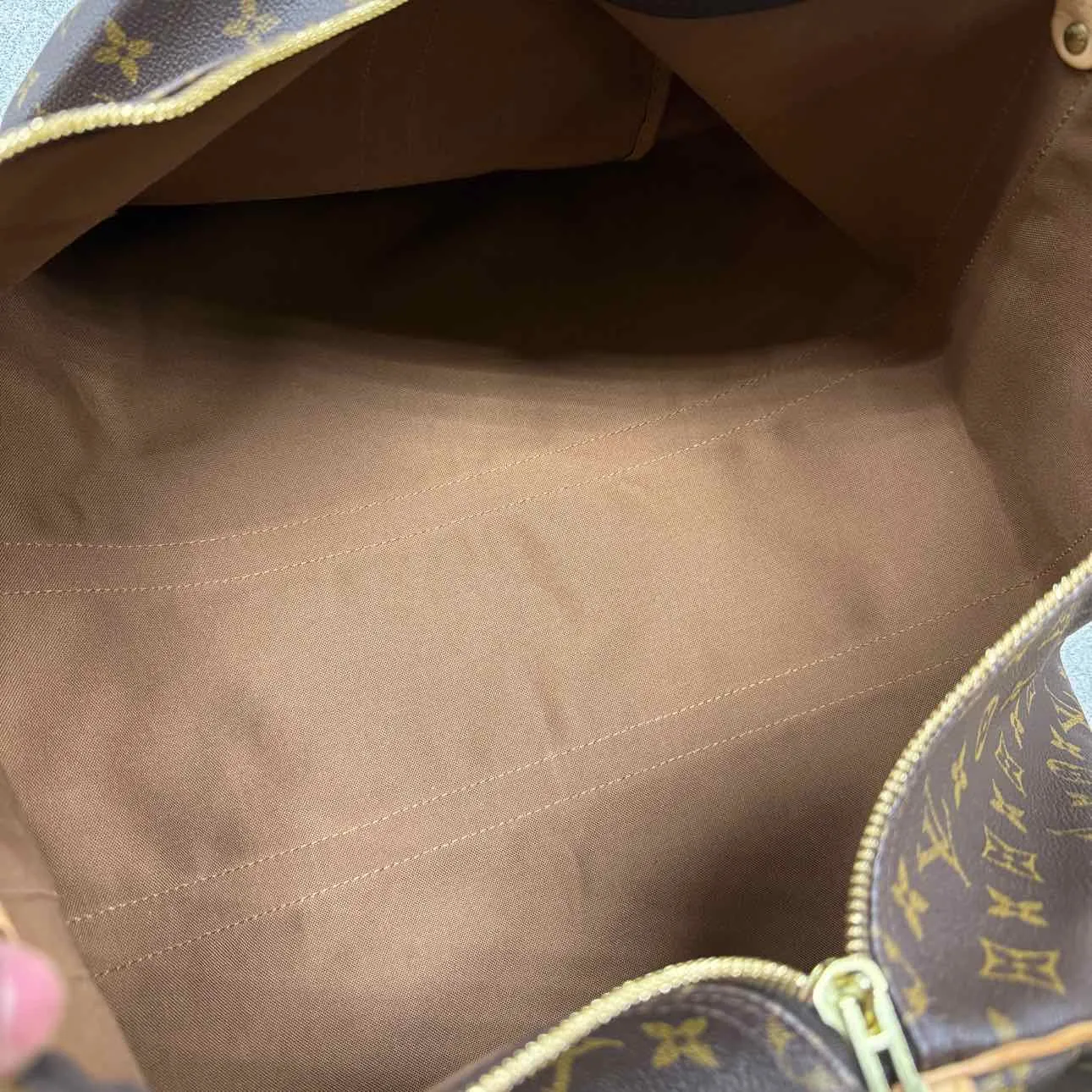 Louis Vuitton Duffle Bag "KEEPALL" Used Brown Size 50