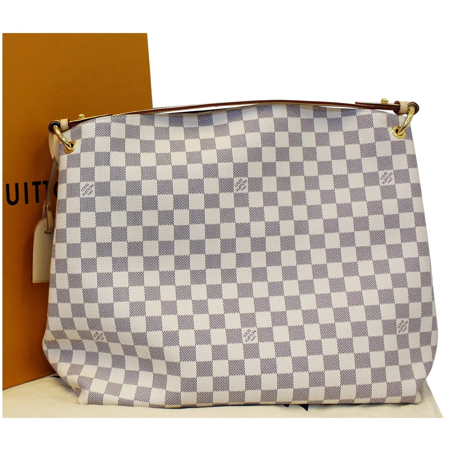 LOUIS VUITTON Graceful MM Damier Azur Shoulder Bag