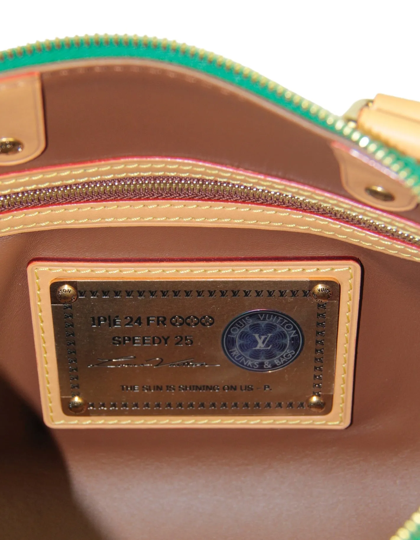 Louis Vuitton Green Soft Calfskin Monogram Speedy P9 Bandouliere 25