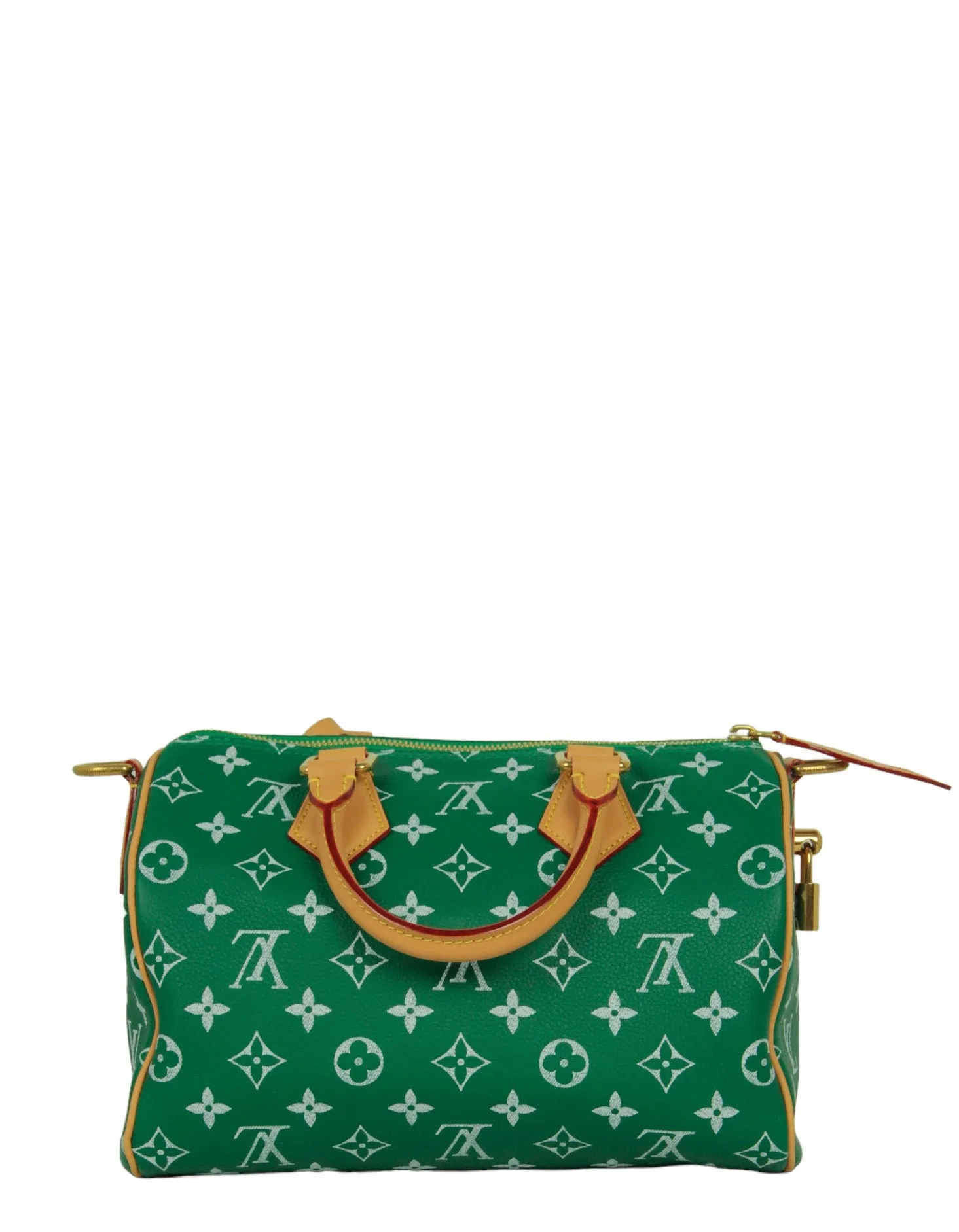 Louis Vuitton Green Soft Calfskin Monogram Speedy P9 Bandouliere 25