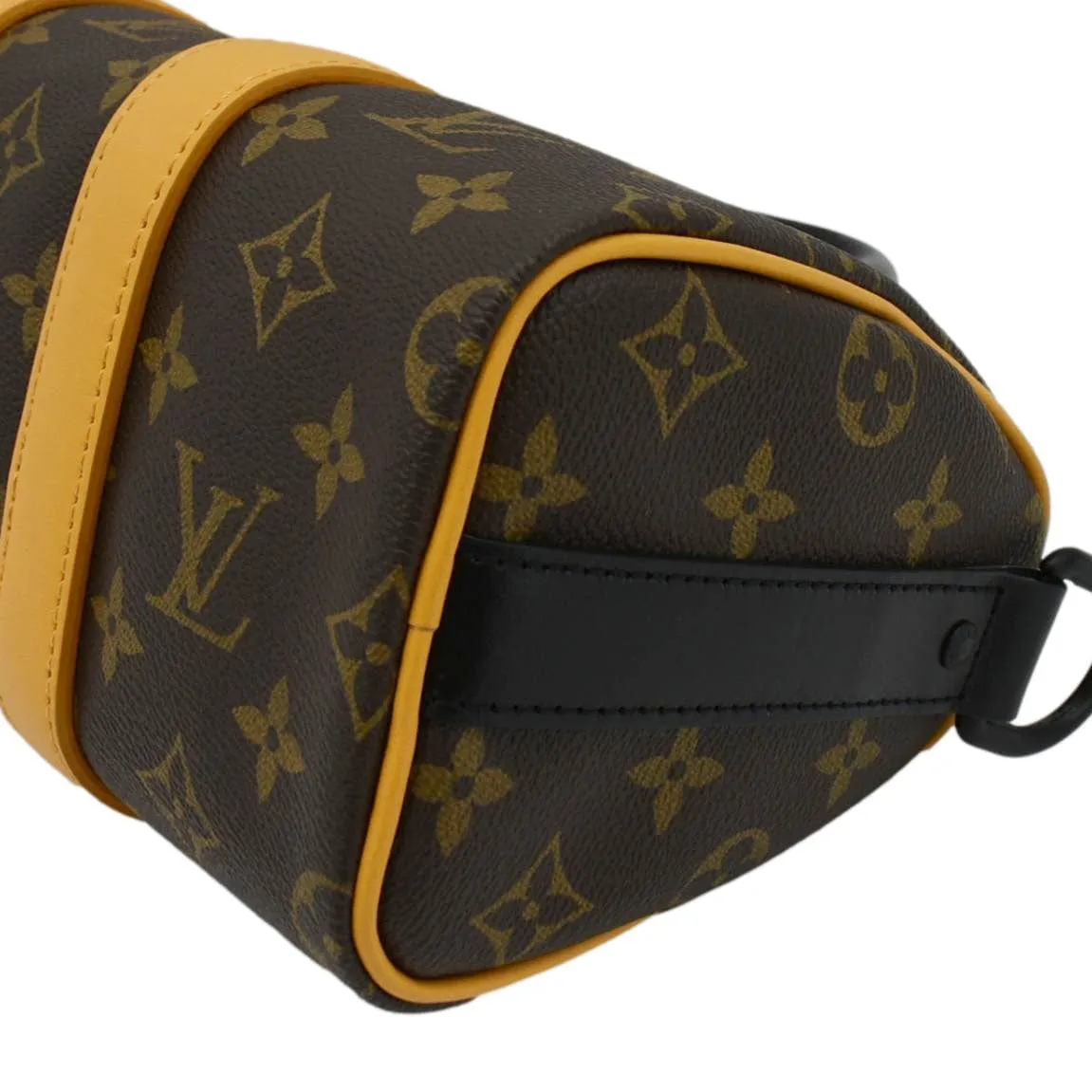 LOUIS VUITTON Keepall 25 Bandouliere Monogram Macassar Canvas Crossbody Bag Brown