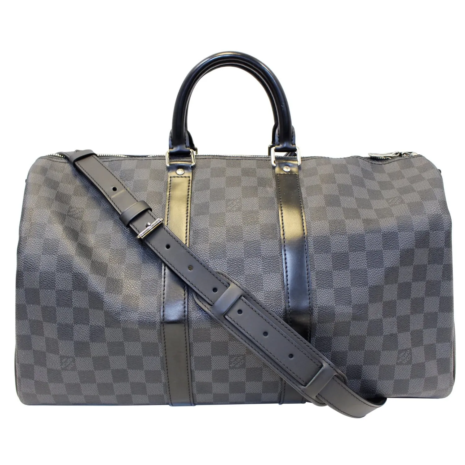 LOUIS VUITTON Keepall 45 Damier Graphite Bandouliere Travel Bag